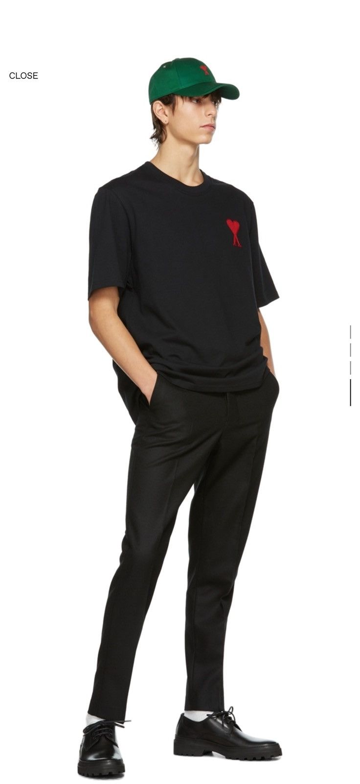 AMI Black Ami De Coeur T-Shirt Size US M / EU 48-50 / 2 - 1 Thumbnail