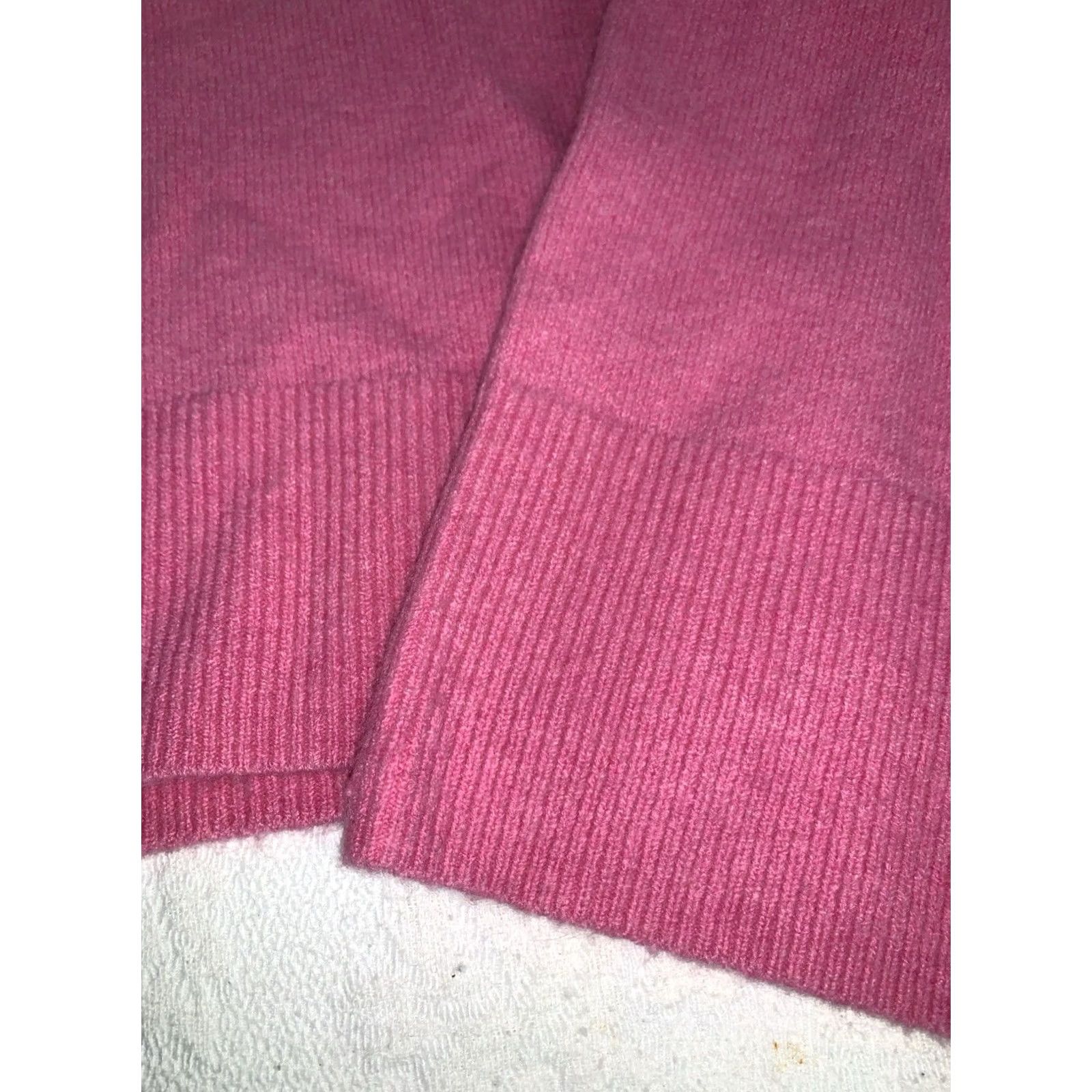 J.Crew VINTAGE J.CREW Chunky Cropped Sweater Relaxed Boxy Supersoft Yarn Pink Wool Blend M Size M / US 6-8 / IT 42-44 - 3 Thumbnail