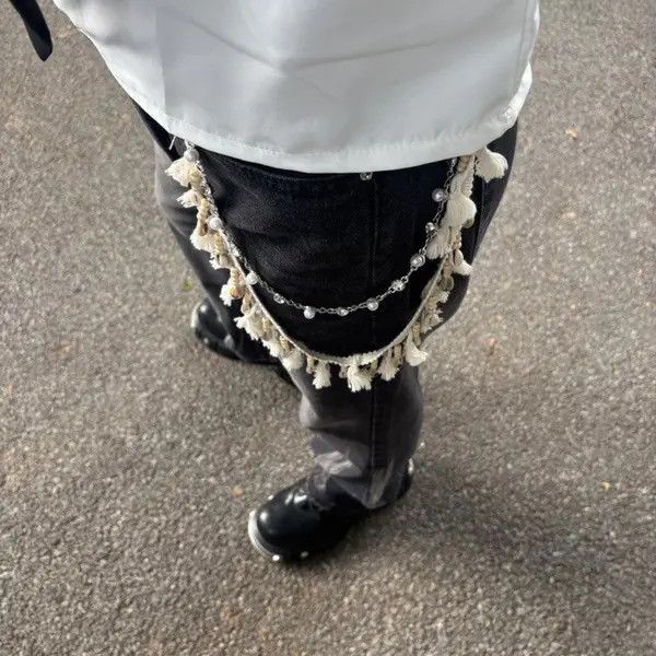 Jewelry Double Layer Wallet Chain - Pearl, Shell, Tassel Detail Size ONE SIZE - 6 Thumbnail