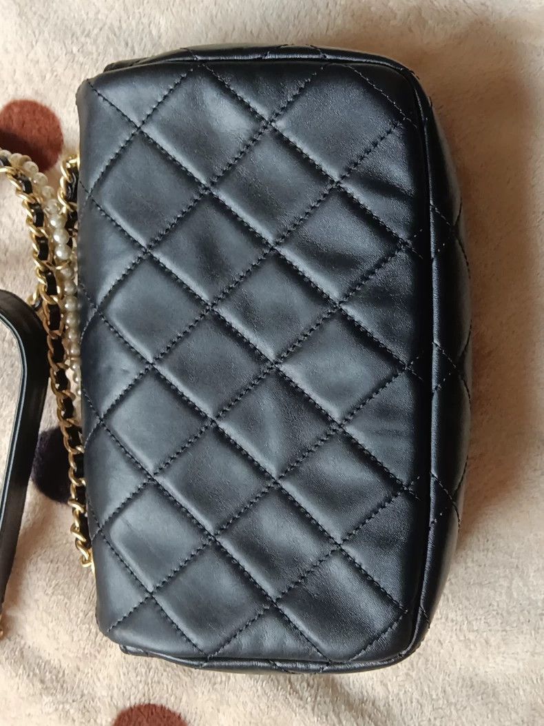 Chanel Chanel Crystal pearl metal chain calfskin one-shoulder cros Size ONE SIZE - 6 Thumbnail