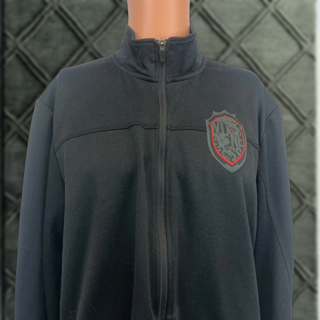 VINTAGE Nike LeBron James Soldier Witness Embroidered Track Jacket Full Zip Black XL Men