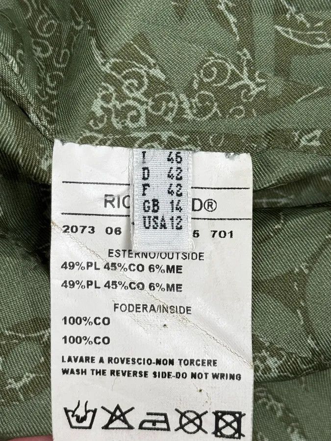 John Richmond 2000s John Richmond Faded Green Multi-Pocket Technical Light Jacket Size US S / EU 44-46 / 1 - 12 Thumbnail