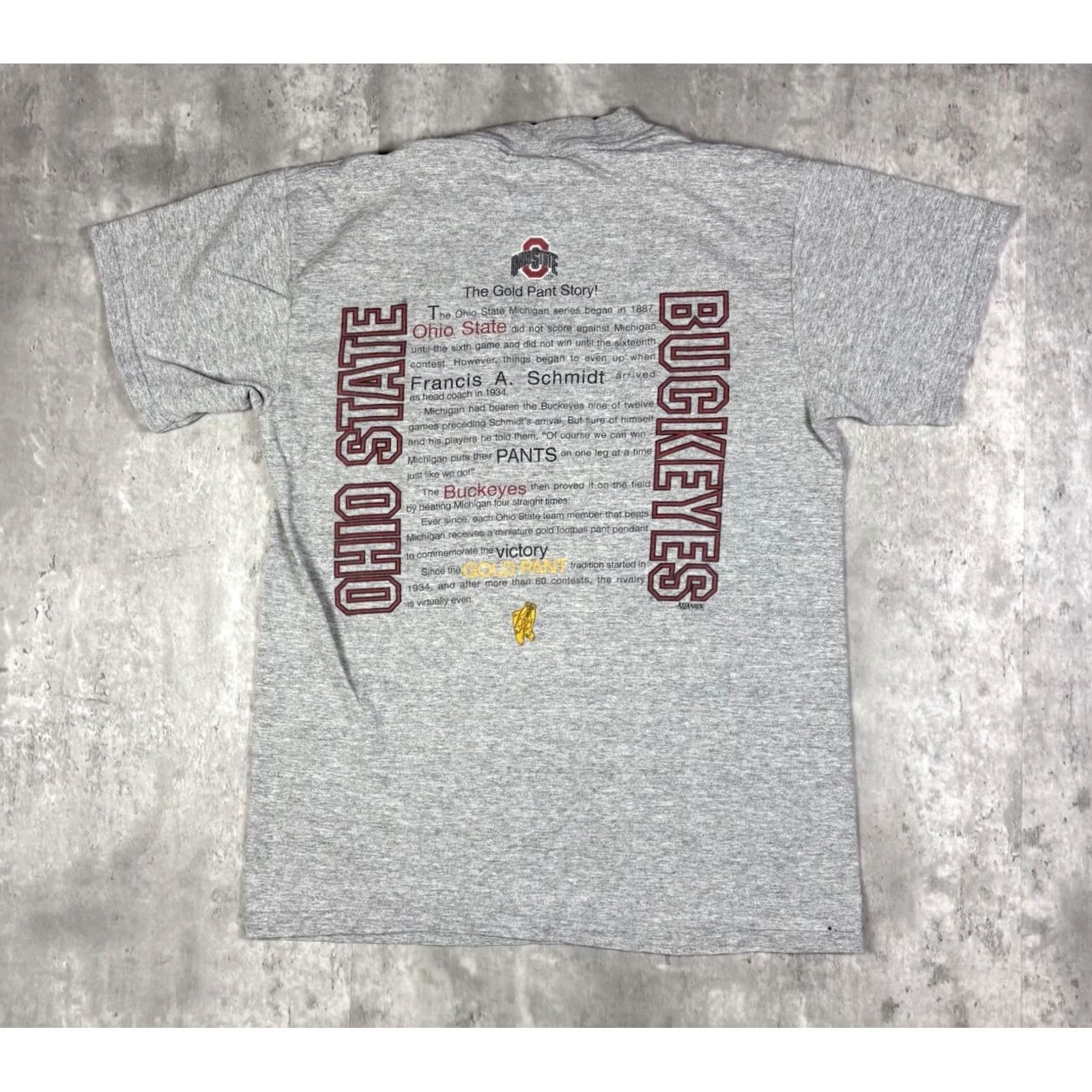Champion VINTAGE 90s Buckeyes Conference Champions T Shirt Mens M Gray Cotton Short Sleeve Crew Neck All Sport Football Promo Shirt Size US M / EU 48-50 / 2 - 2 Thumbnail