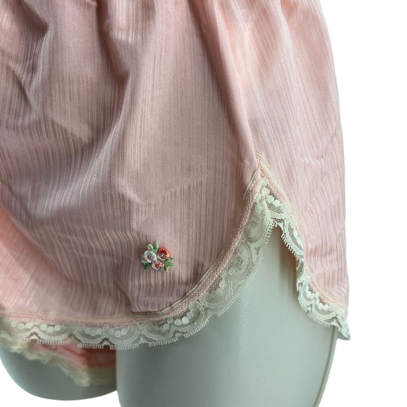 Vintage Vintage 80s Avon Lingerie Bottoms Peach Second Skin Satin Size ONE SIZE - 2 Thumbnail