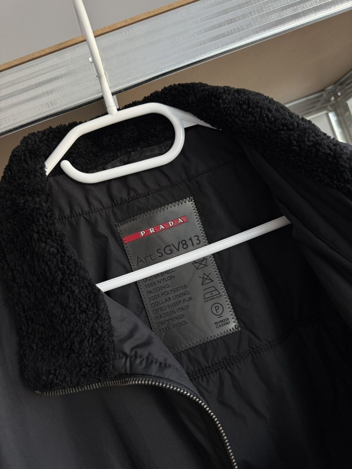 Prada Vintage Prada Black Tab Nylon Fur Bomber Jacket 2000s Luxury Size US L / EU 52-54 / 3 - 8 Thumbnail