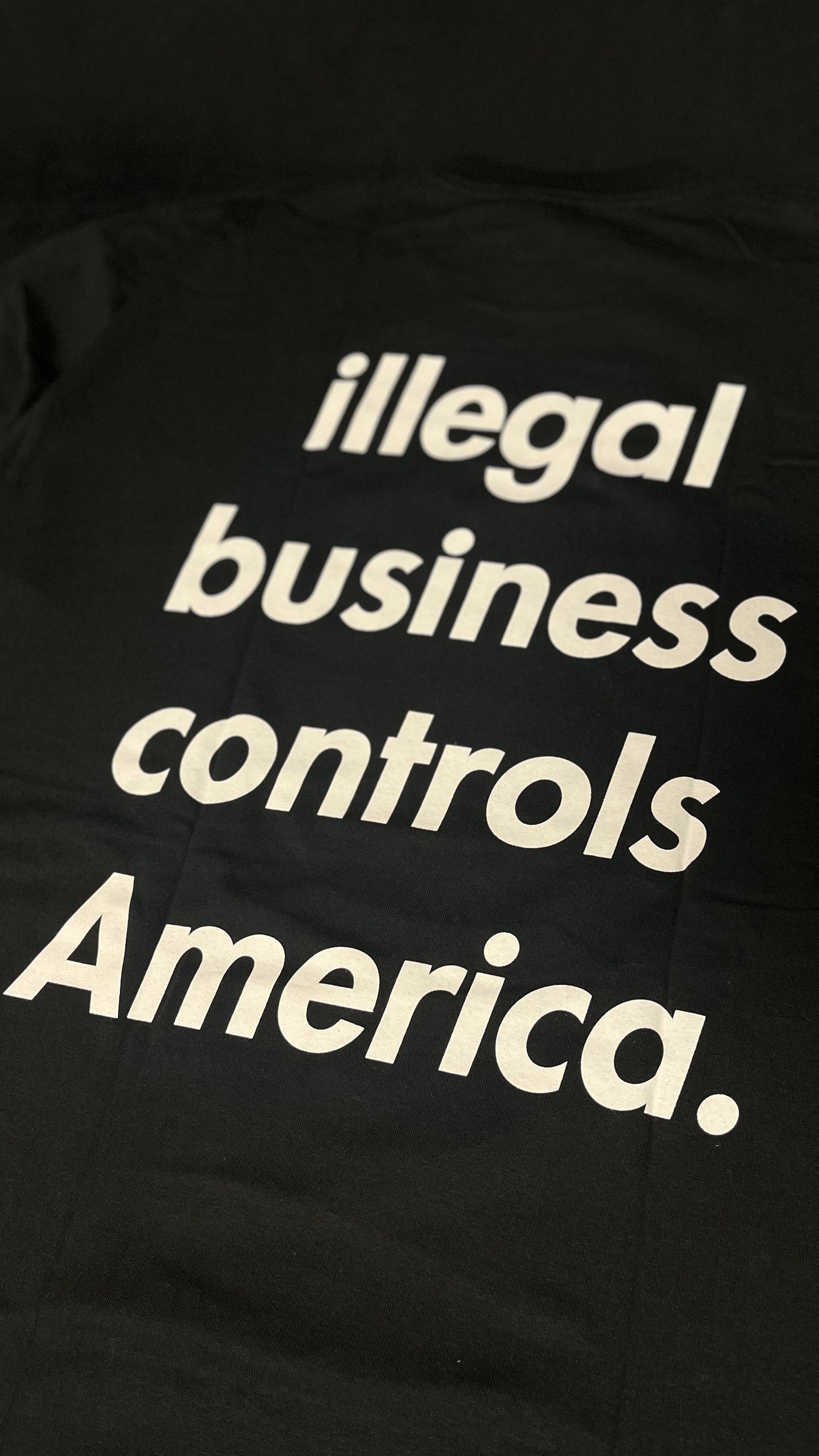 Supreme Supreme Illegal Business Controls America Black Tee Size US XL / EU 56 / 4 - 7 Thumbnail
