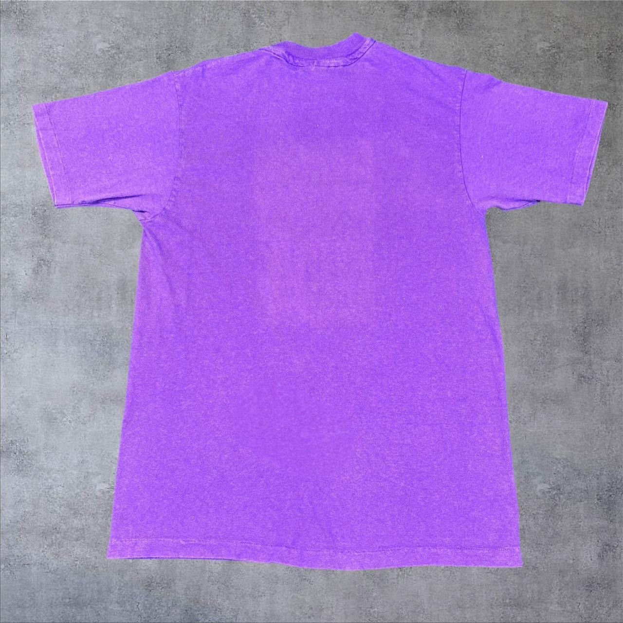 Hanes × Vintage 1990s Vintage Purple Graphic Shirt Size US M / EU 48-50 / 2 - 2 Thumbnail