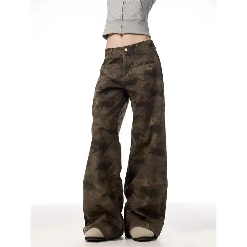 Japanese Brand Retro loose straight leg wide leg camouflage jeans Size US 32 / EU 48 - 3 Thumbnail