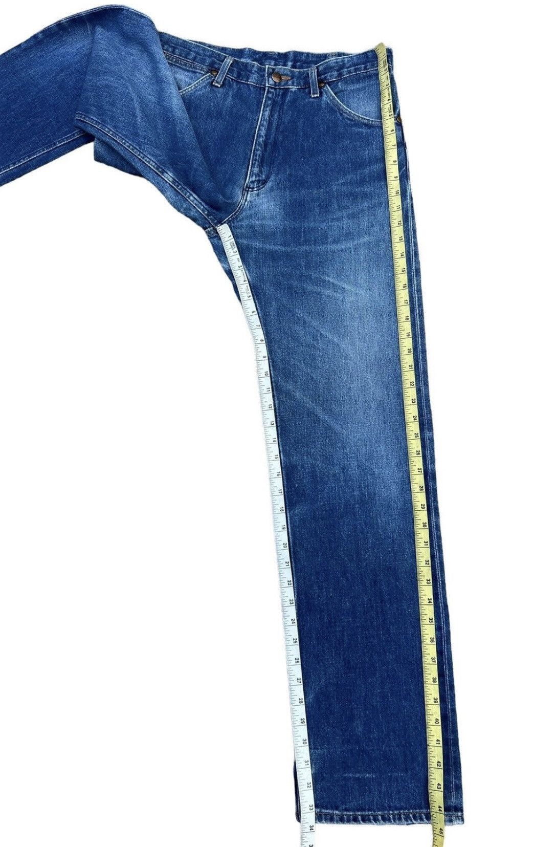 Vintage Vintage Wrangler Blue Bell Blue Denim Selvedge Jeans Size US 31 - 6 Thumbnail