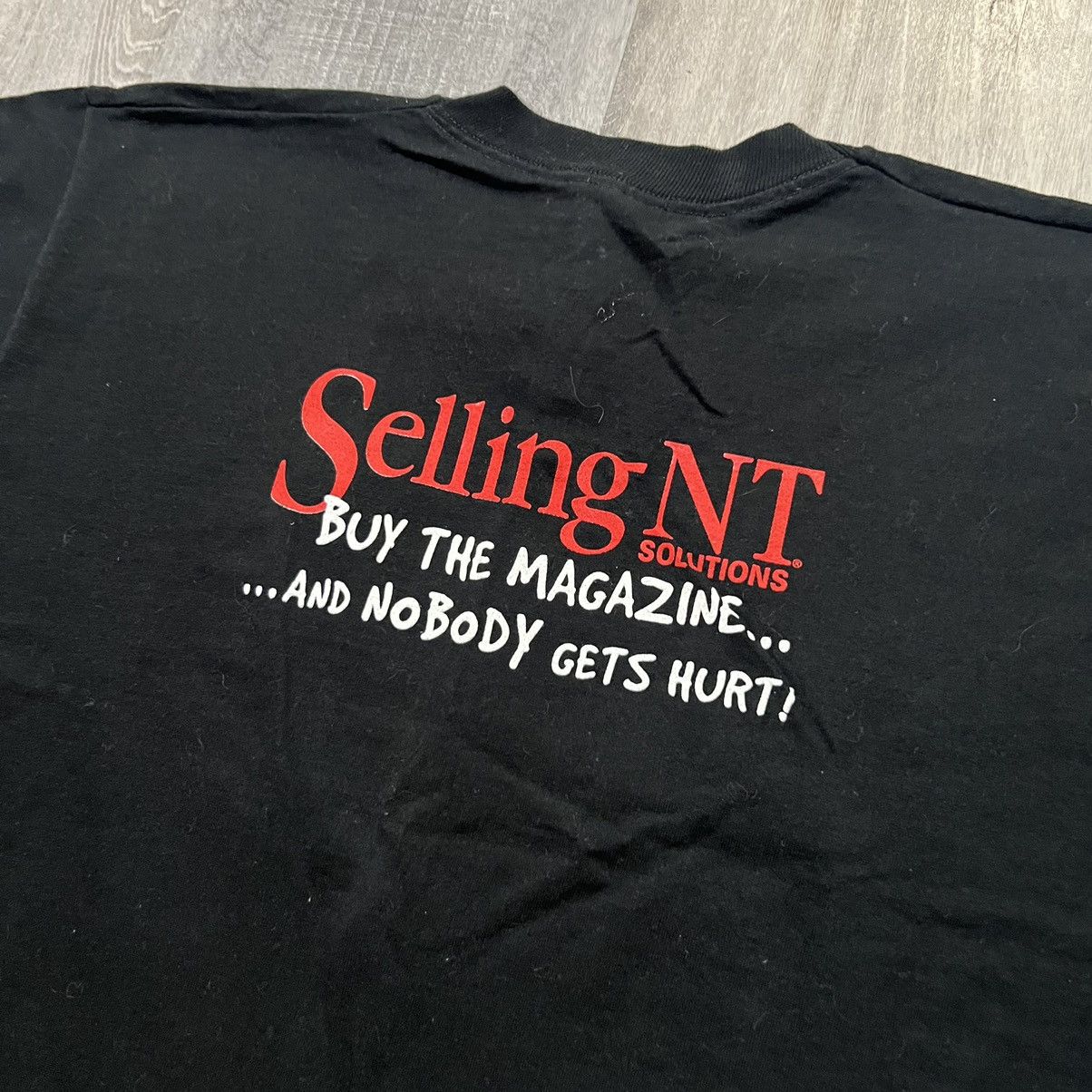 Fruit Of The Loom × Vintage VTG Windows NT Solutions Black Computer Tech T Shirt Size US XL / EU 56 / 4 - 5 Thumbnail