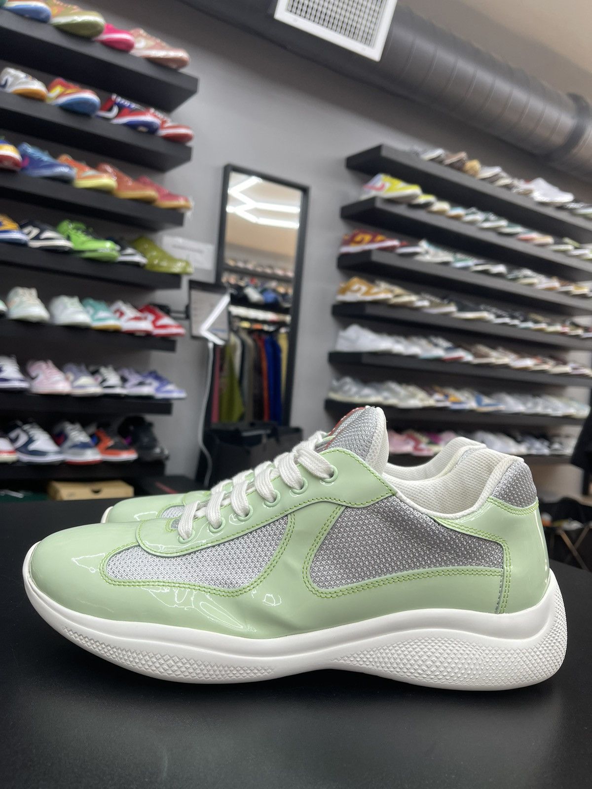 Prada Size 8.5/41.5EU - Prada Arena Low Tops Mint Size US 8.5 / EU 41-42 - 1 Thumbnail