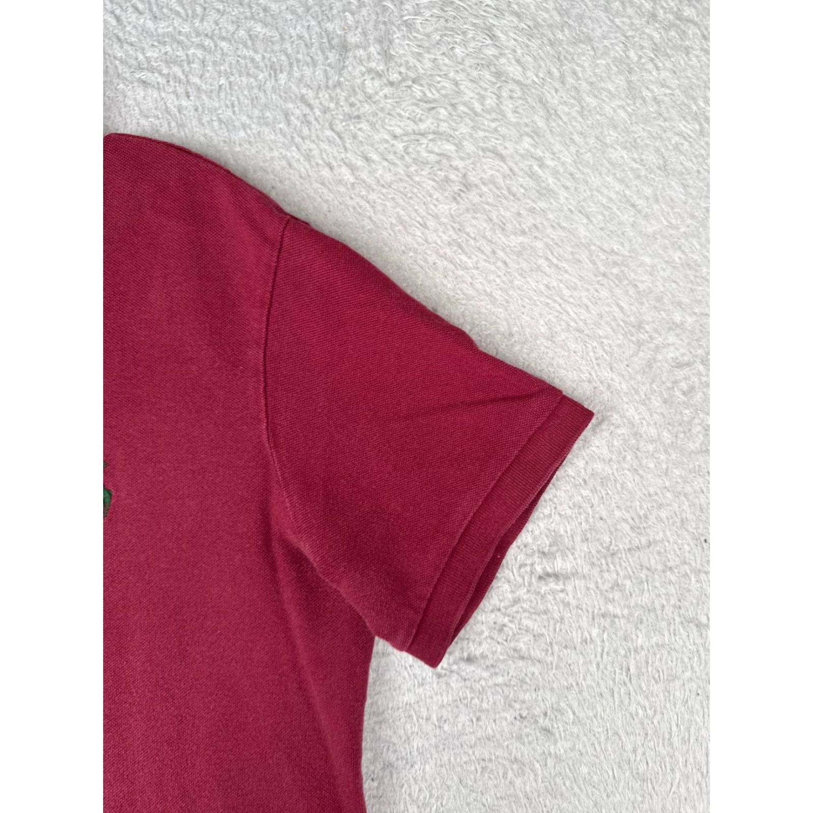 Ralph Lauren VINTAGE Ralph Lauren Polo Shirt Men M Red 100% Cotton Slim Fit Size US M / EU 48-50 / 2 - 2 Thumbnail