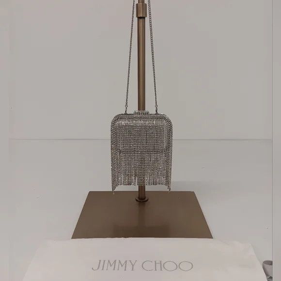 Jimmy Choo Jimmy Choo Micro Cloud Silver Crystal Mini Bag with Fringe Size ONE SIZE - 3 Thumbnail