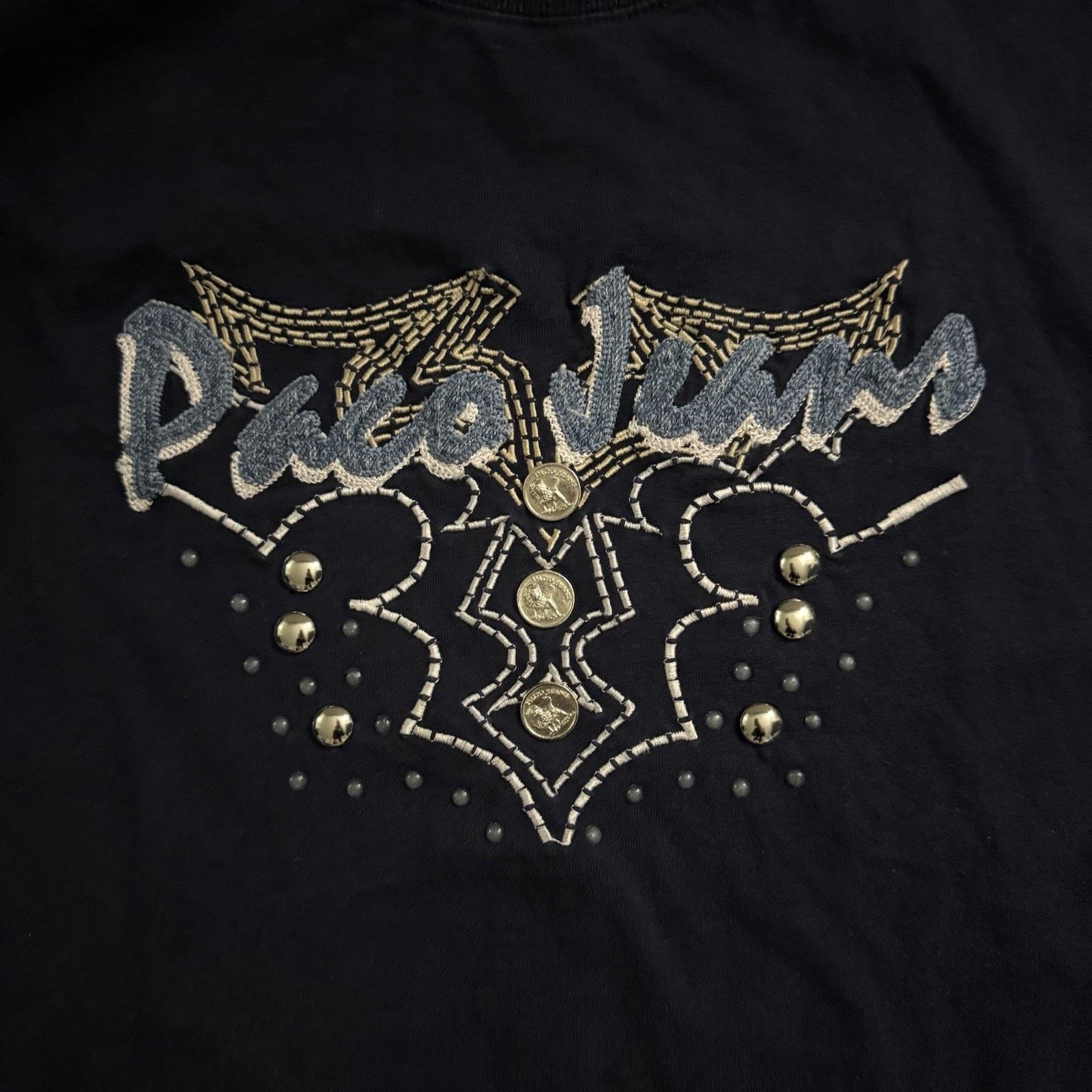 Other Vintage Paco Jeans Y2K Navy Long Sleeve Graphic Shirt XL Size US XL / EU 56 / 4 - 3 Thumbnail