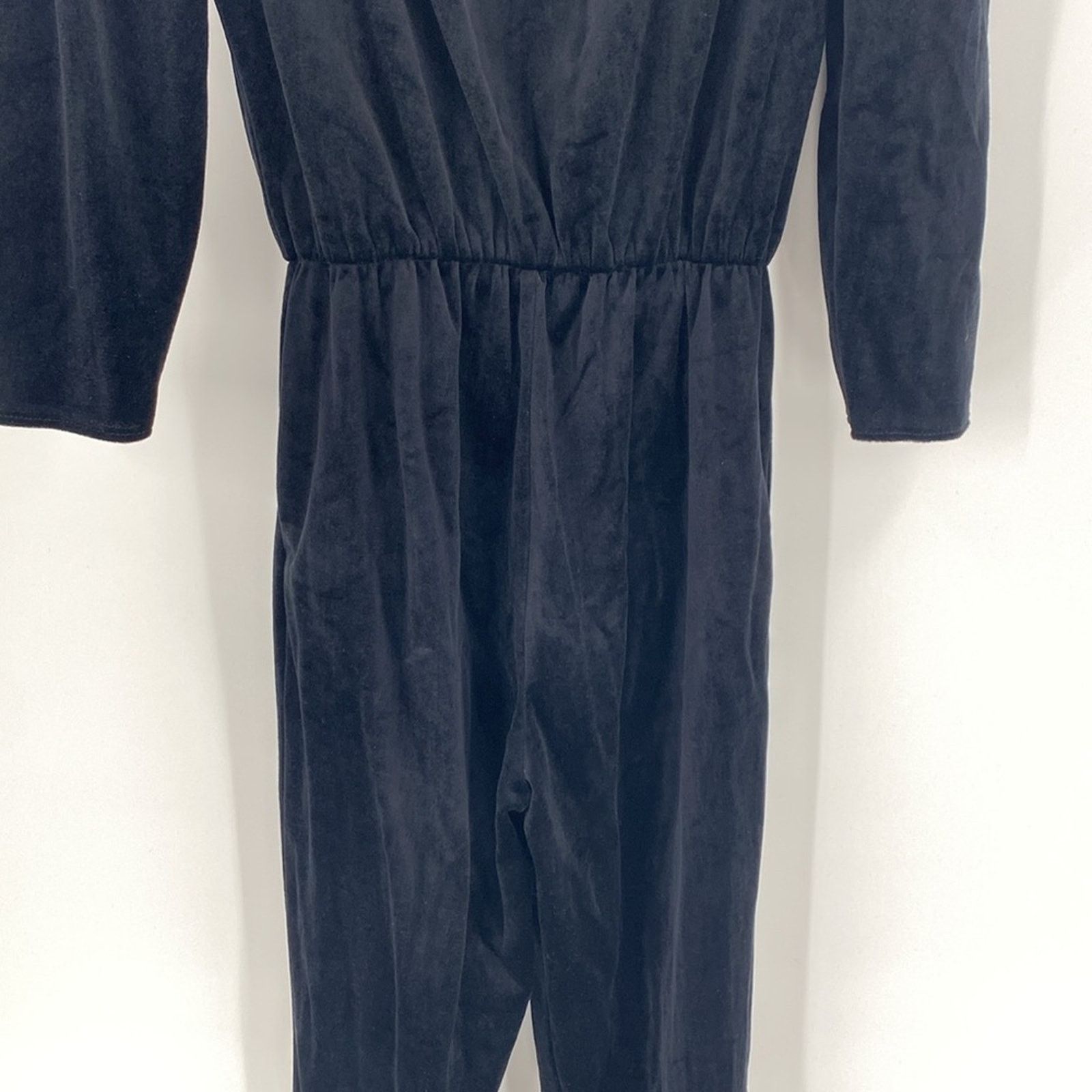 Vintage Vintage Scarlet black velvet pockets jumpsuit Holiday sz S Size 26" / US 2 / IT 38 - 11 Thumbnail