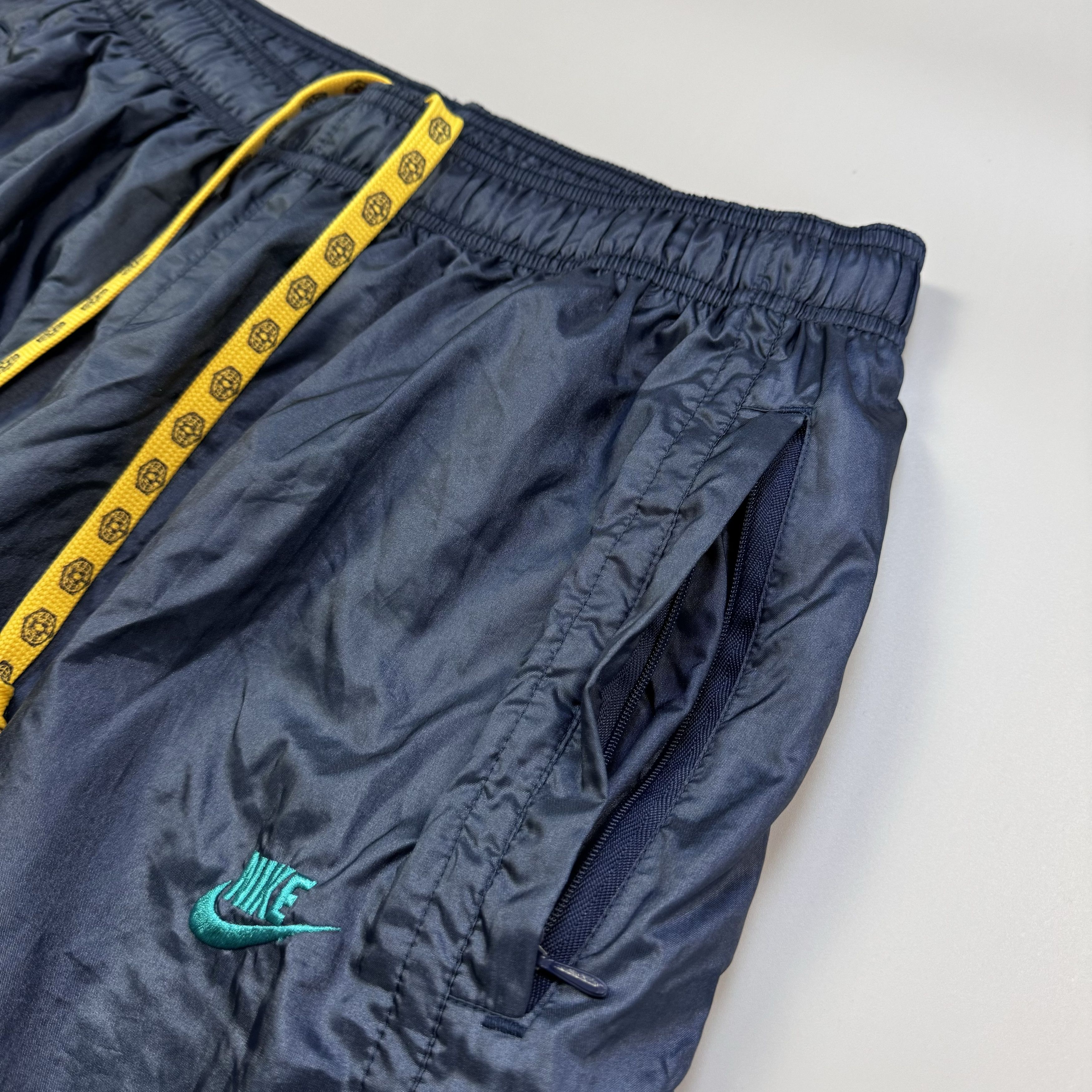 Nike × Vintage NIKE PREMIER 90S VINTAGE NYLON TRACK PANTS METALLIC BLUE Size US 34 / EU 50 - 4 Thumbnail