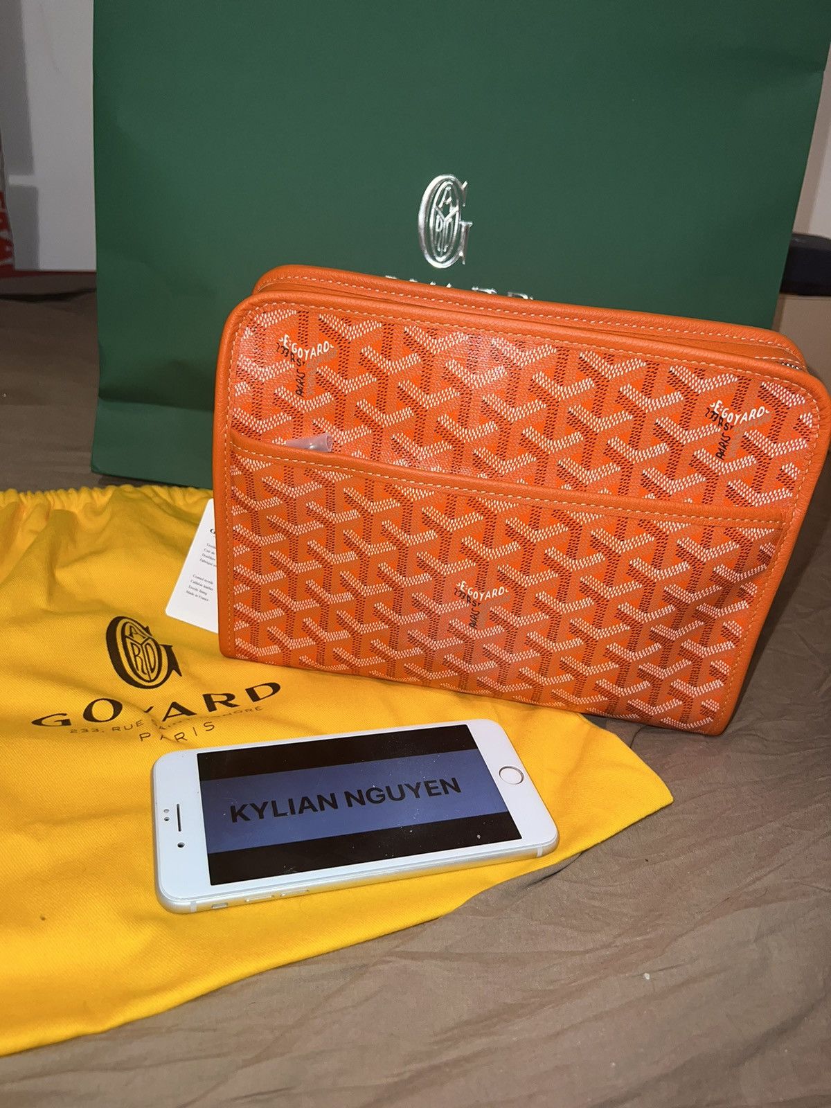 image of Goyard Jouvence Mm in Orange, Men's