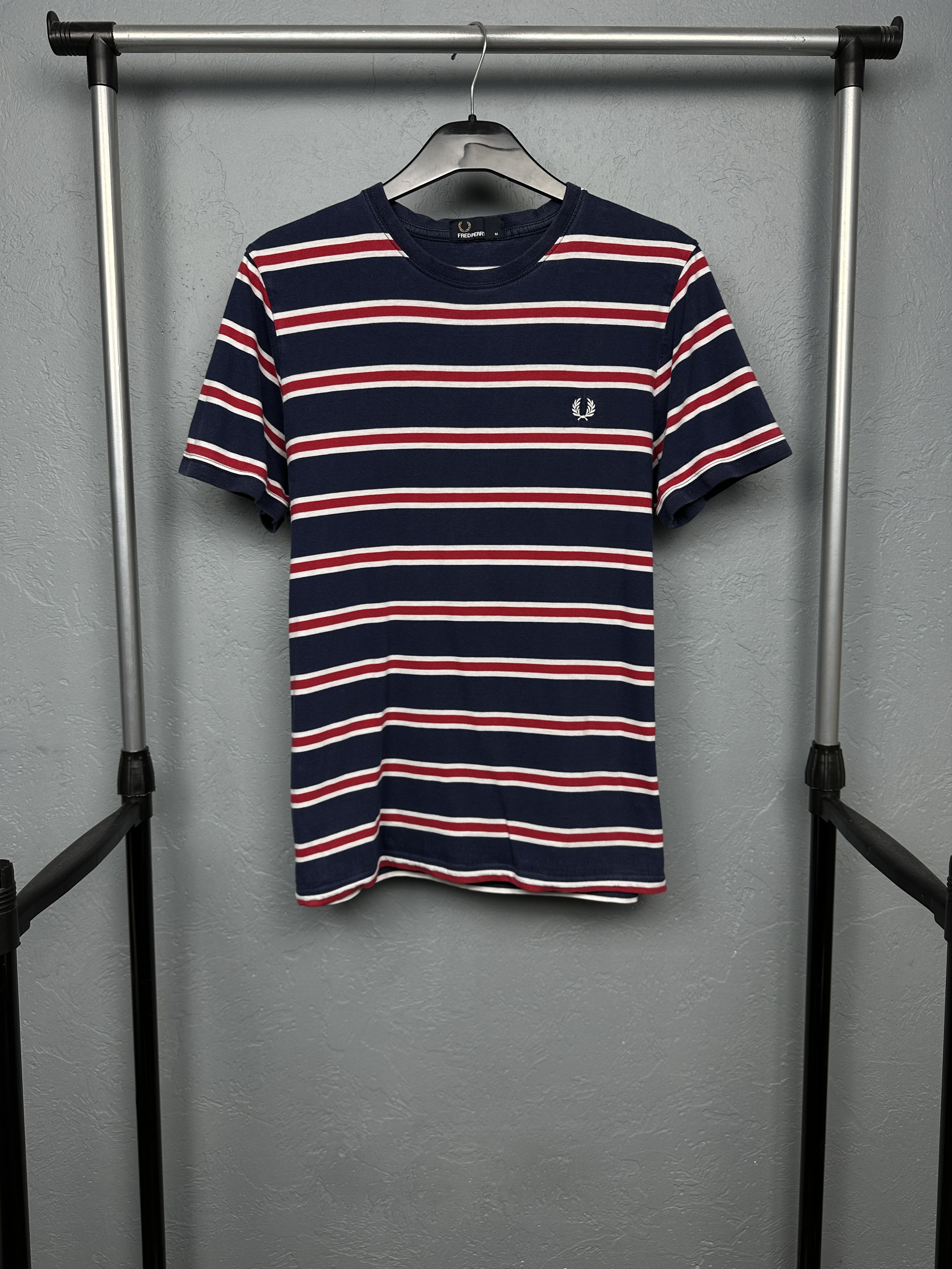 Fred Perry Fred Perry Mens Crew Neck Striped T-Shirt Tee Size US M / EU 48-50 / 2 - 1 Thumbnail