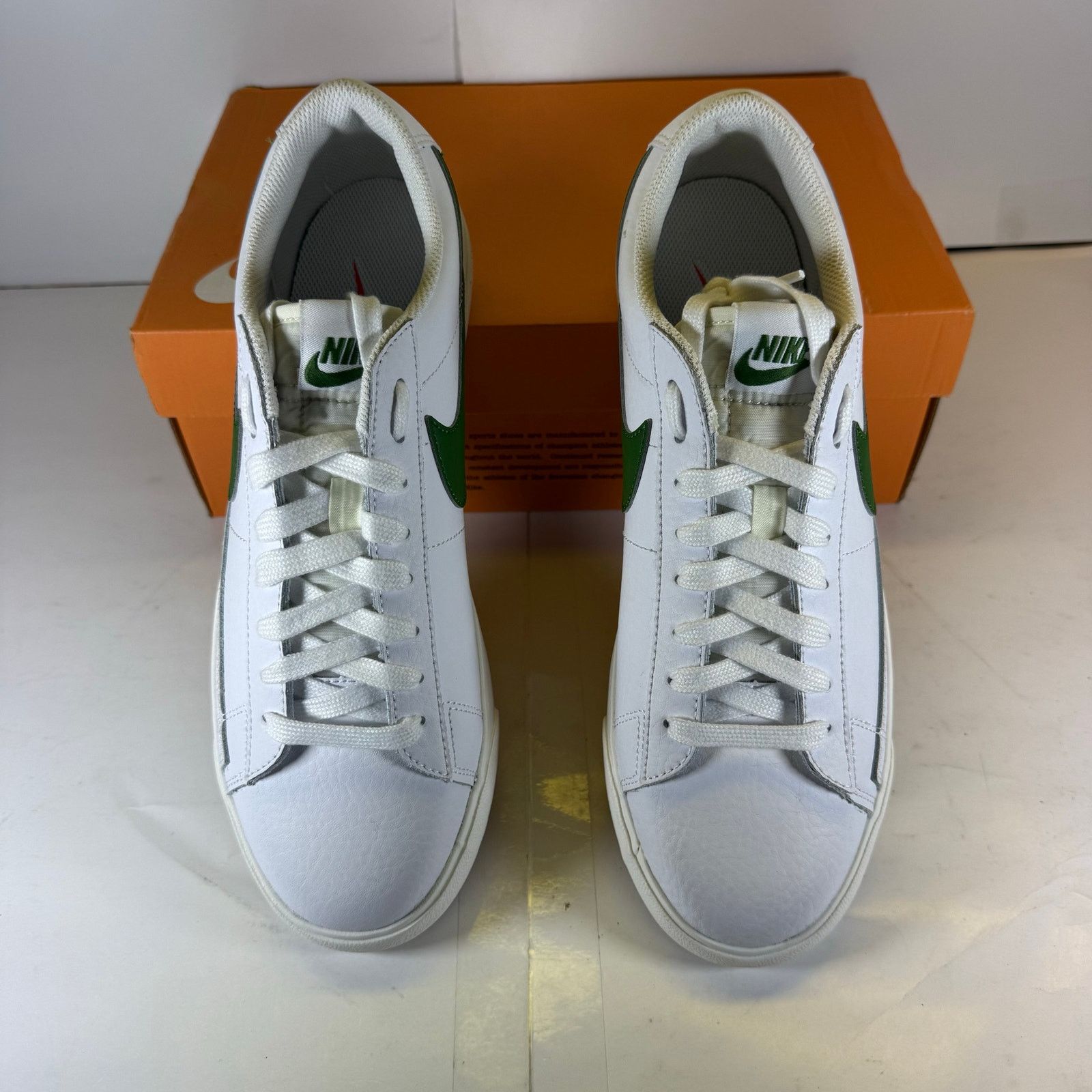 Nike Nike Blazer Low Leather White/Green CI6377-108 Size US 8.5 / EU 41-42 - 4 Thumbnail