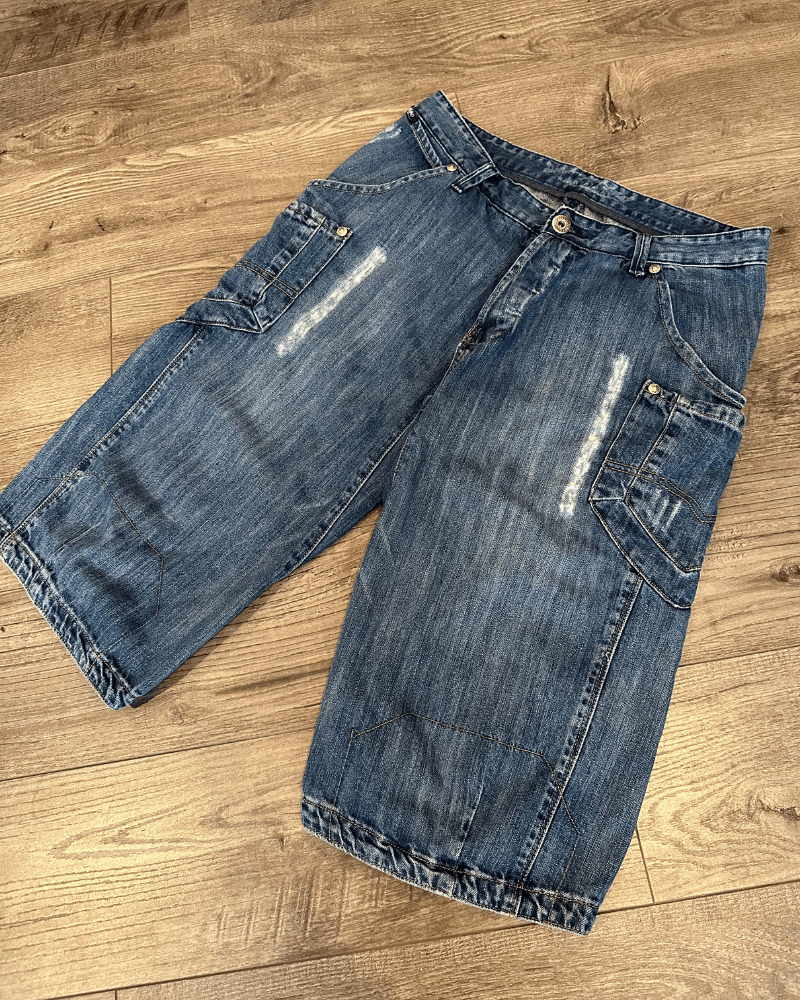 Mossimo × Vintage Vintage Y2K Mossimo Side Pocket Long Denim Shorts - Size 33 Size US 33 - 3 Thumbnail