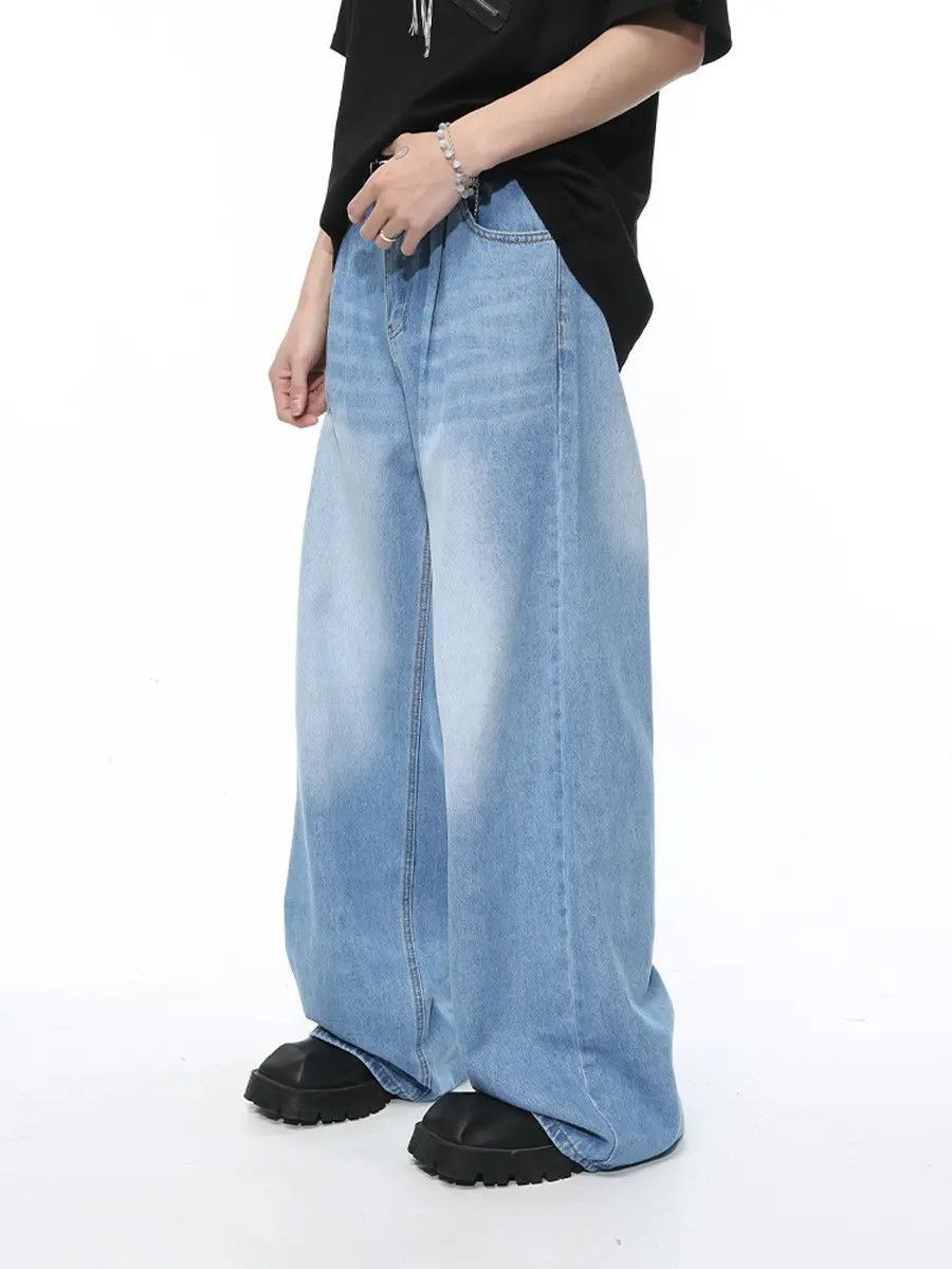 Japanese Brand Retro loose high street wide leg jeans Size US 32 / EU 48 - 4 Thumbnail