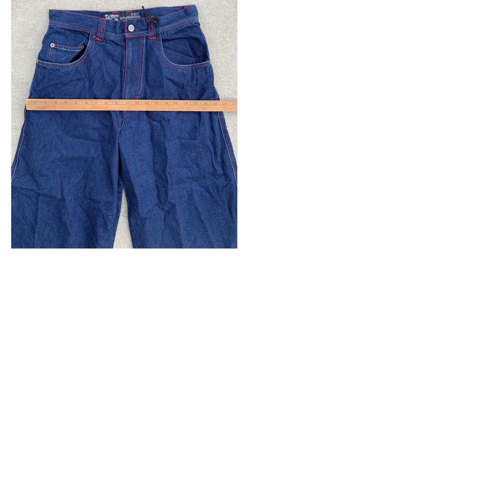 Vintage VINTAGE Kikwear Jeans Hip Hop Style Wide-Leg 28 Men Blue Denim Cotton 1991 Kikwear Size 28 Jeans Size US 28 / EU 44 - 12 Thumbnail