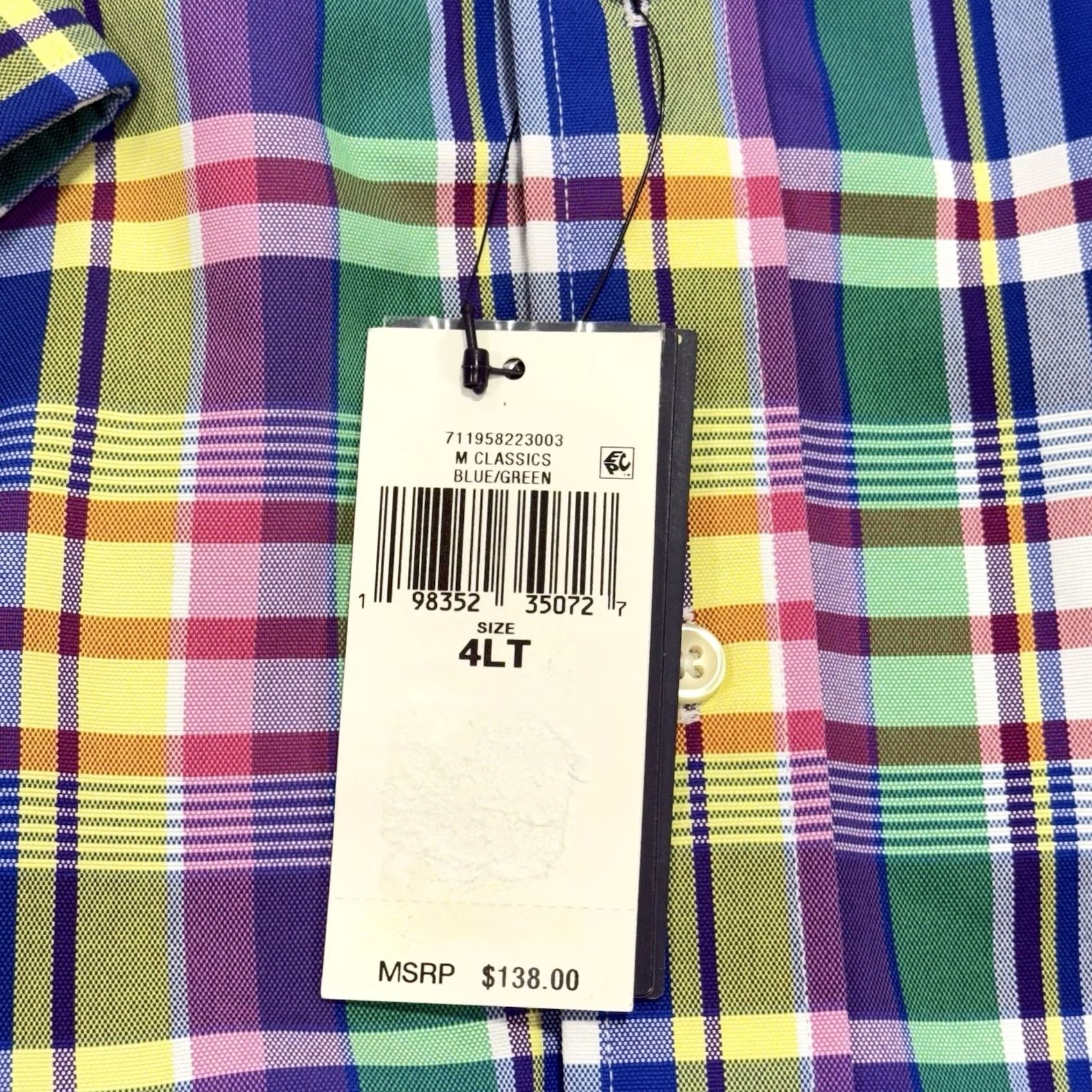 Polo Ralph Lauren VINTAGE Polo Ralph Lauren Shirt 4XLT Big Tall Plaid Performance Classic Oxford NWT Size US XXL / EU 58 / 5 - 4 Thumbnail