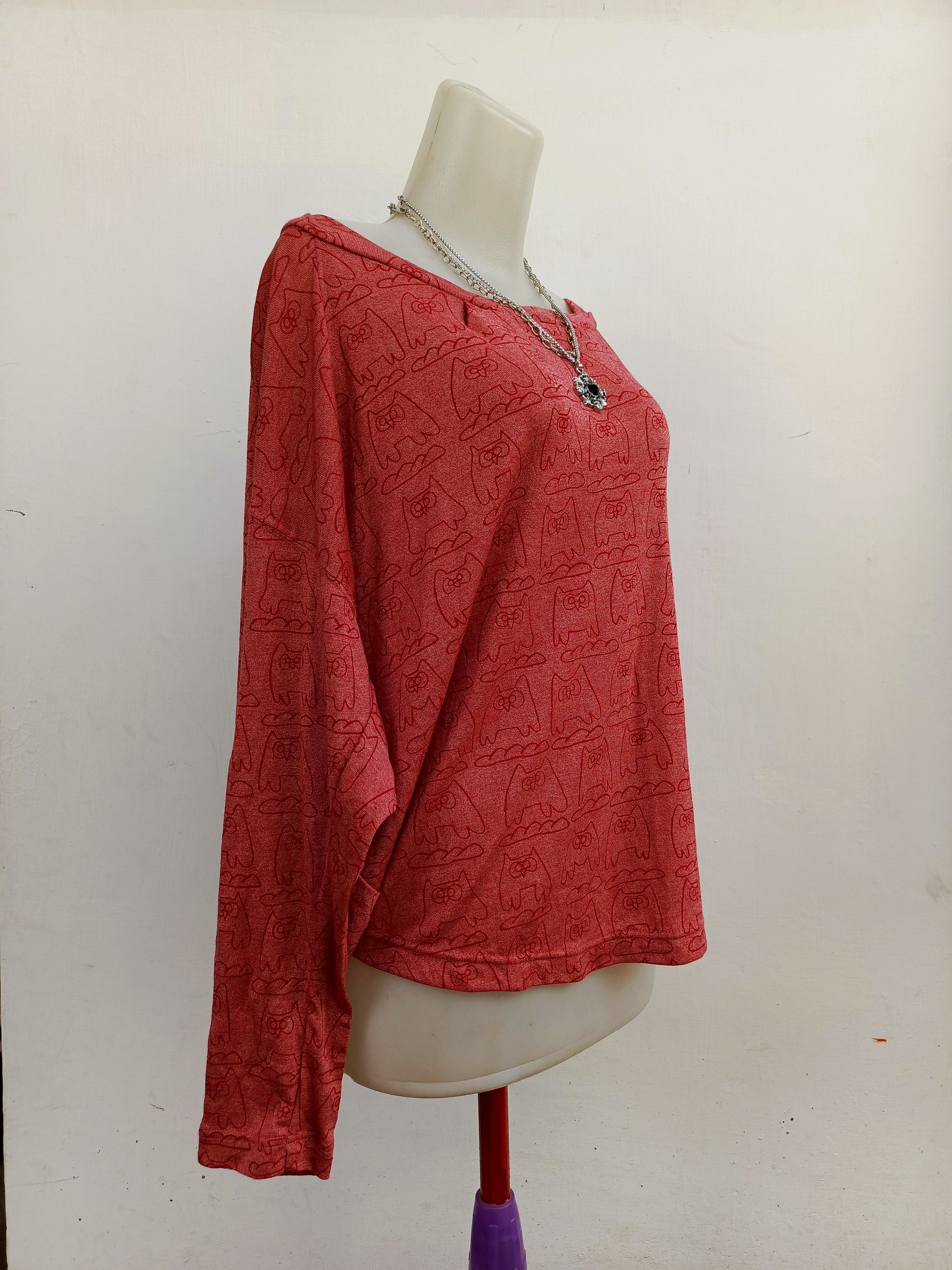 mercibeaucoup Mercibeaucoup Japan Archive Batwing Sleeve Owl Pattern Shirt Size M / US 6-8 / IT 42-44 - 3 Thumbnail