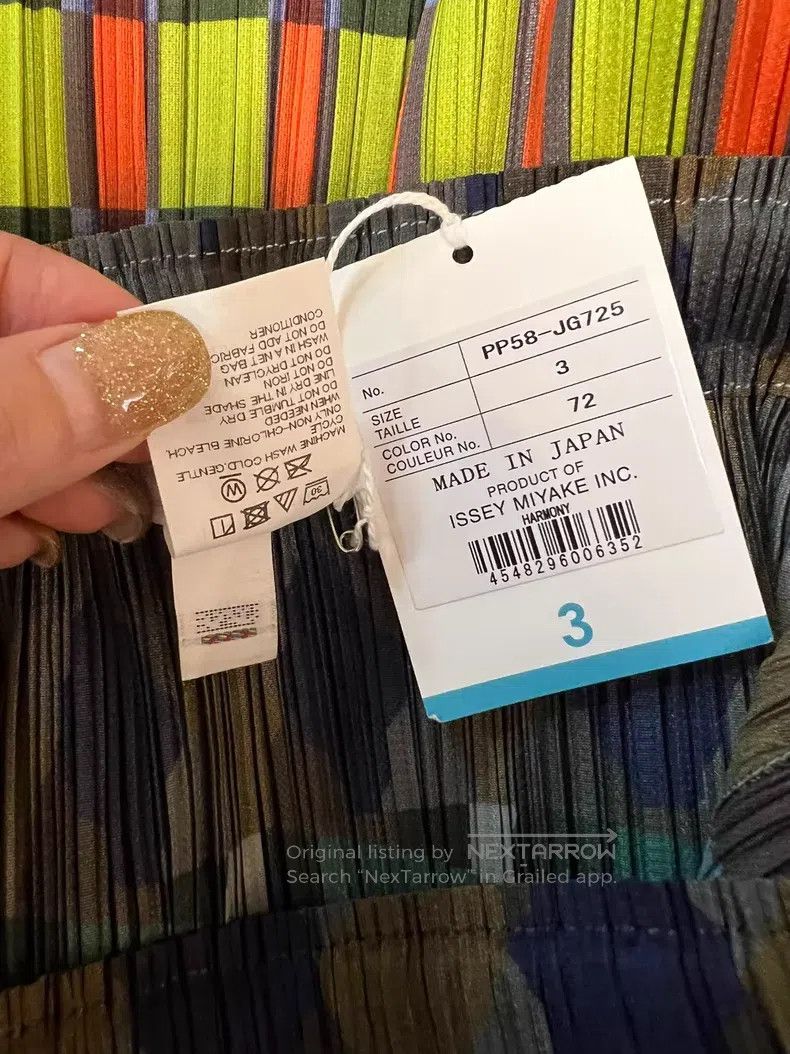 Issey Miyake Issey Miyake size:3 Blue Print Women's Skirt Size 22" - 9 Thumbnail