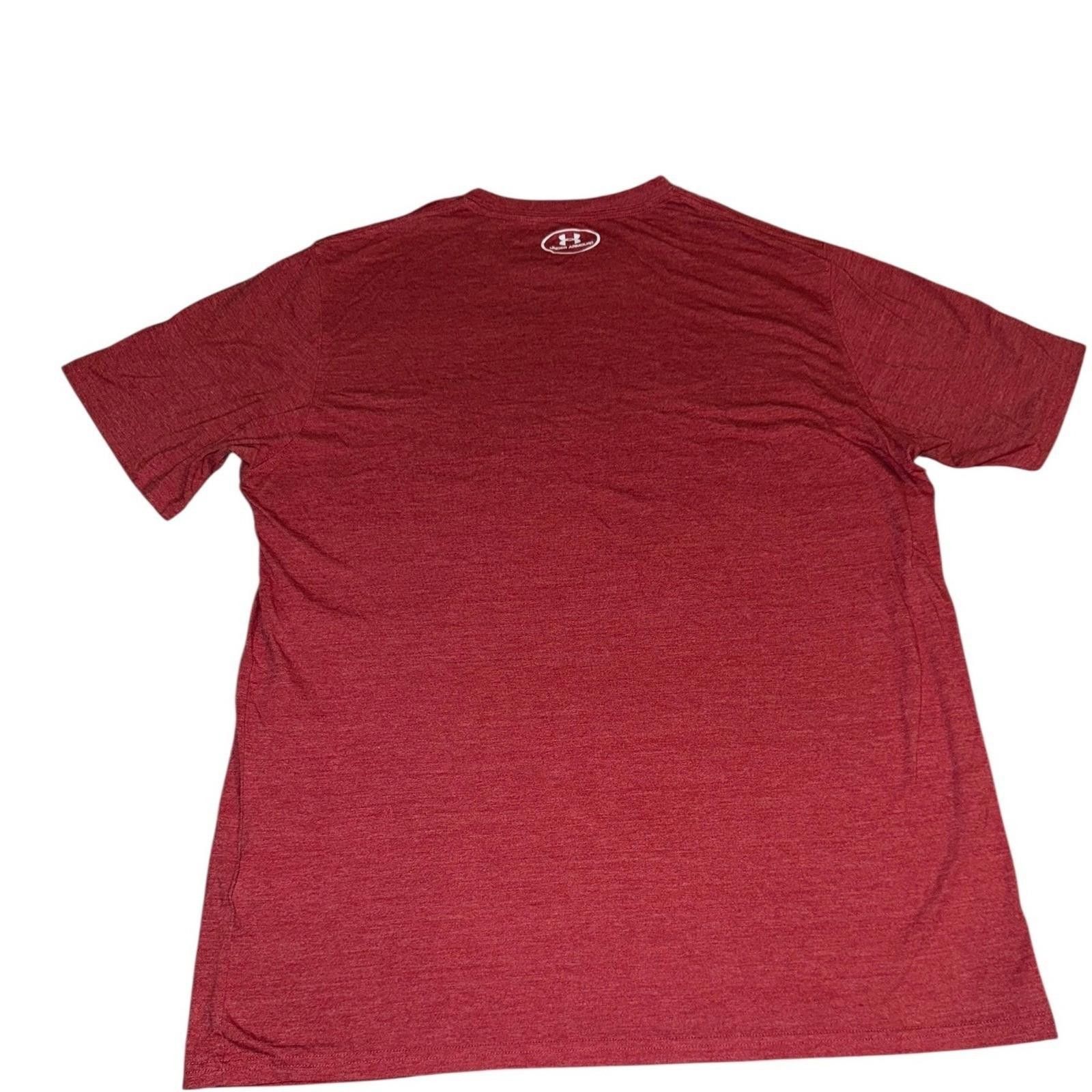 Under Armour Under Armour Mens XL Loose Fit Short Sleeve T-Shirt Red Logo Size US XL / EU 56 / 4 - 6 Thumbnail