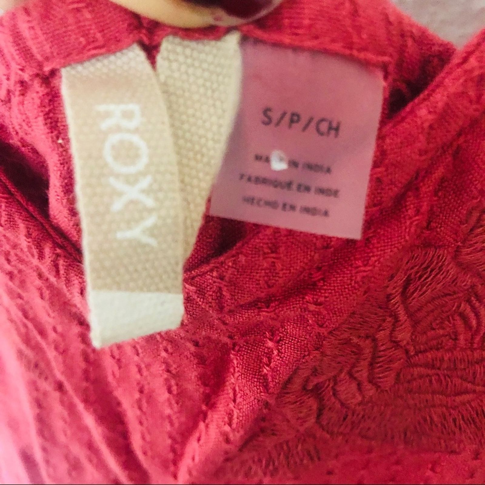 L.A. Roxx ROXY Rose Red Tank Top Floral Wide Leg Crop Pant Jumpsuit Size 27" / US 4 / IT 40 - 3 Thumbnail