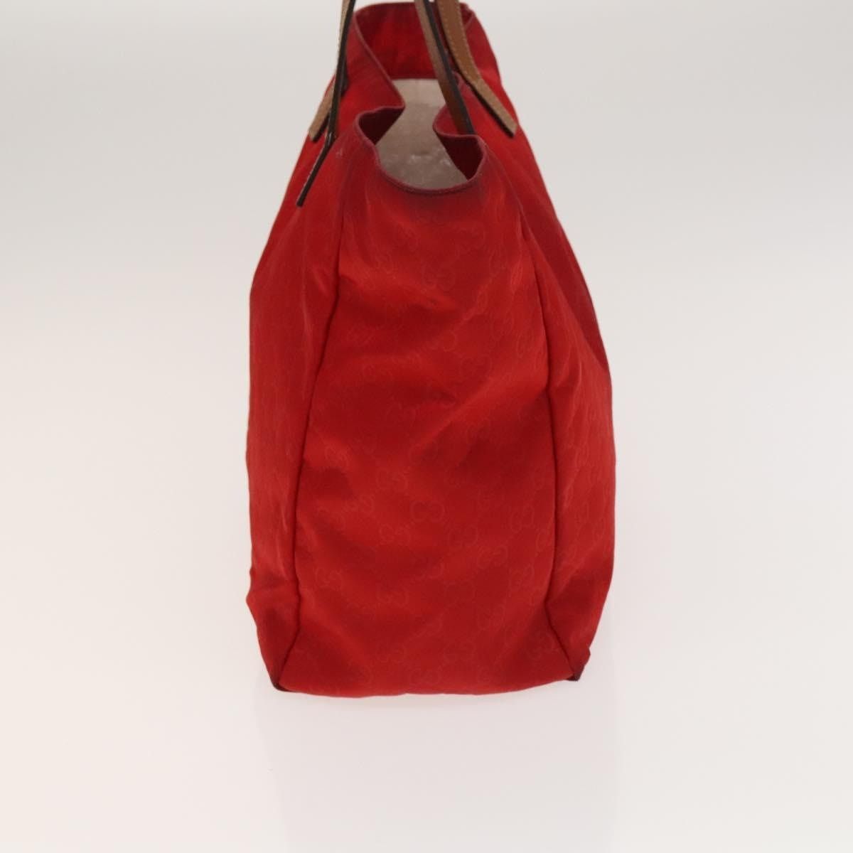 Gucci GUCCI GG Canvas Tote Bag Nylon Red Gold Size ONE SIZE - 4 Thumbnail
