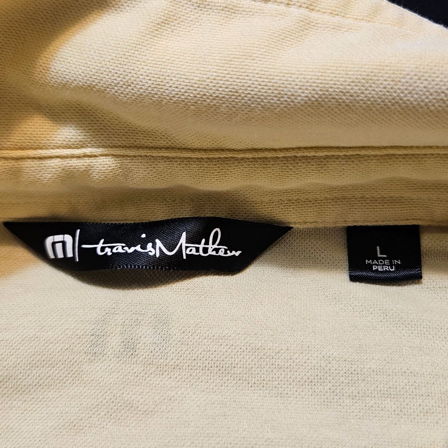 TravisMathew Travis Mathew Yellow Golf Polo Shirt Mens Size Large Size US L / EU 52-54 / 3 - 3 Thumbnail