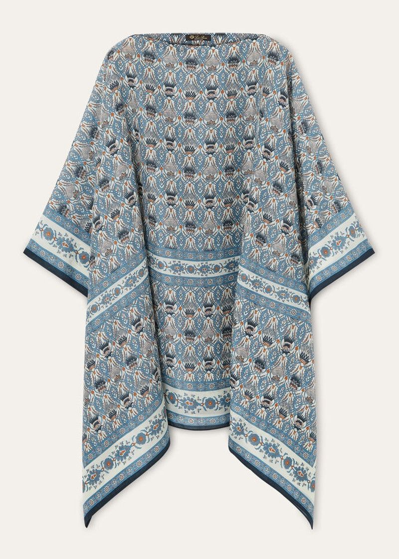 Loro Piana o1srvl11e0526 FAP6890 Size: OS / Dani Poncho in Multicolor Size ONE SIZE - 2 Thumbnail