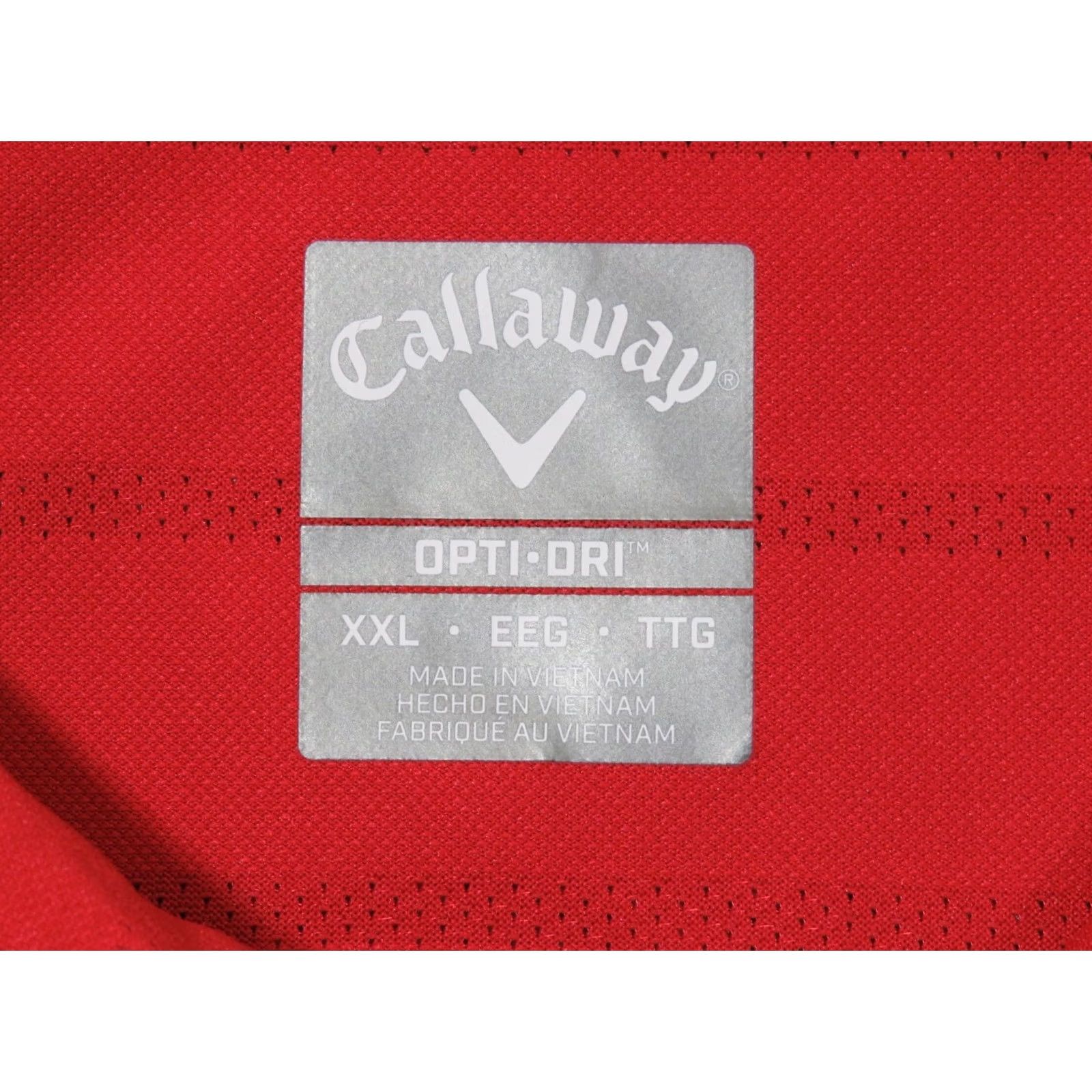 Callaway Callaway Polo Shirt Men 2XL Striped Red Breathable Short Sleeve Logo HyVee Golf Shirt Size US XXL / EU 58 / 5 - 6 Thumbnail