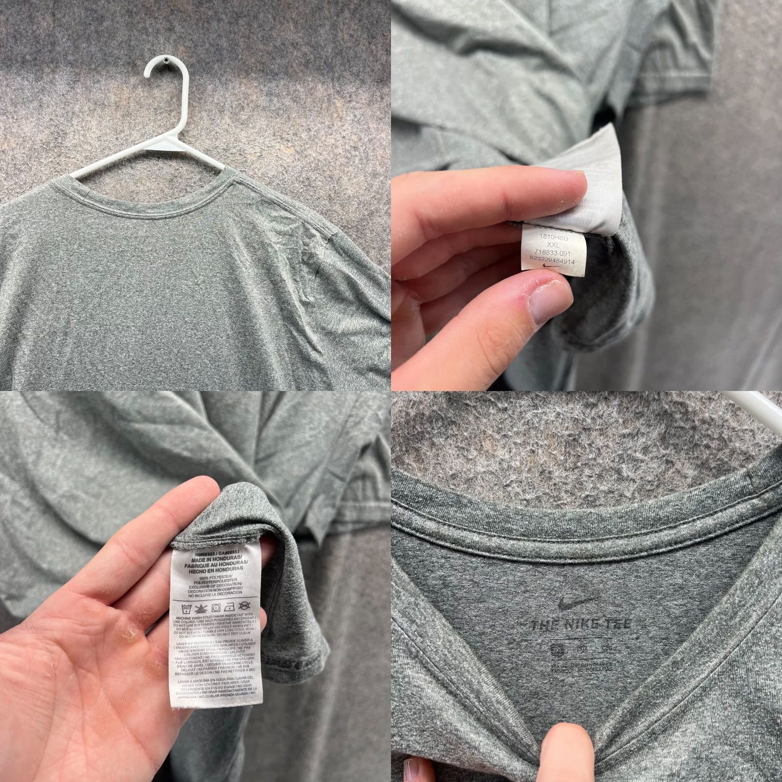 Nike Nike Dri-Fit Shirt Men XXL Gray Heather Jersey Crewneck Swoosh Logo Athletic T-Shirt Short Sleeve Vintage? No Size US XXL / EU 58 / 5 - 8 Thumbnail
