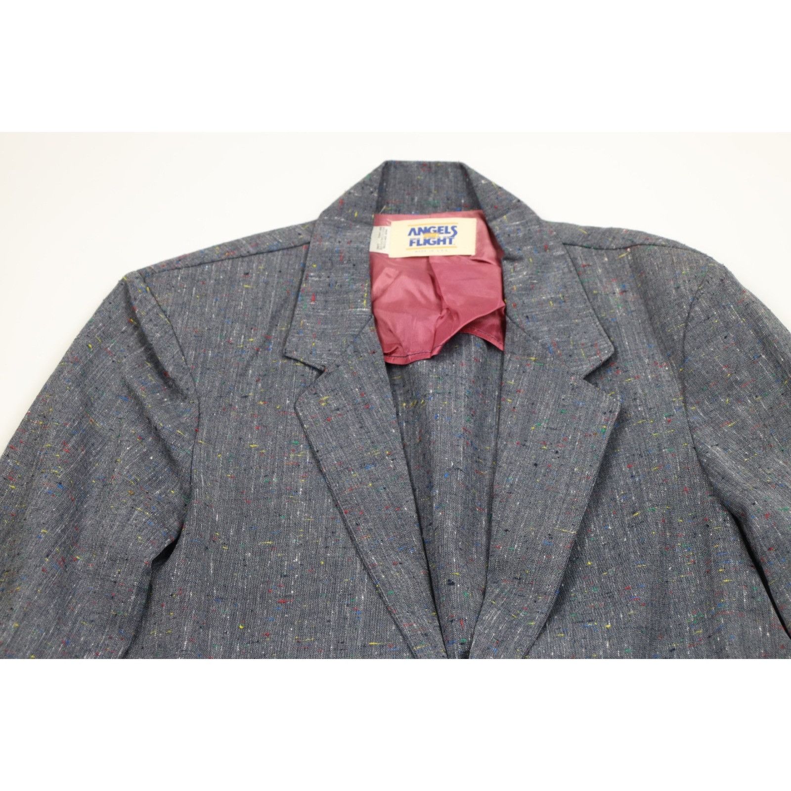 Vintage Vintage 70s Rockabilly Rainbow Atomic Fleck Suit Size 36R - 3 Thumbnail