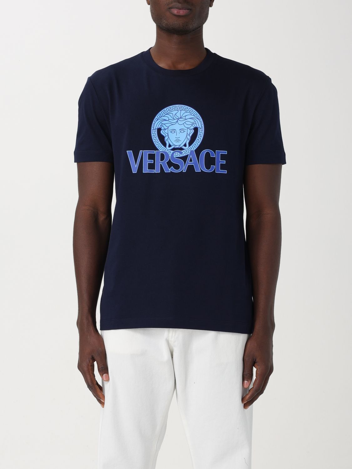 image of Versace T-Shirt Men Blue (Size Small)