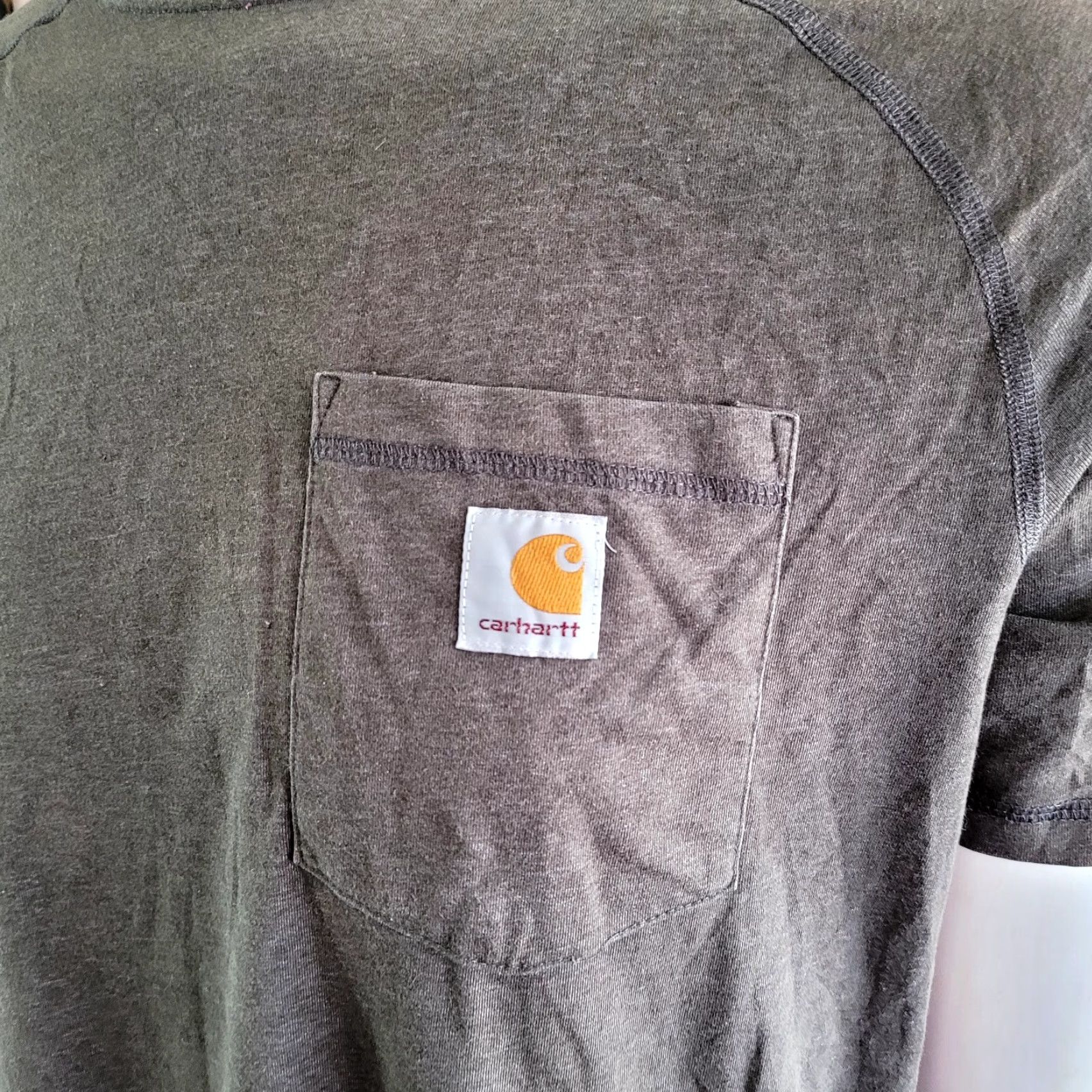 Carhartt Carhartt Dark Gray T-Shirt | Relaxed Fit Tee with Force Logo Mens L Dark Grey Logo Pocket Size US L / EU 52-54 / 3 - 6 Thumbnail