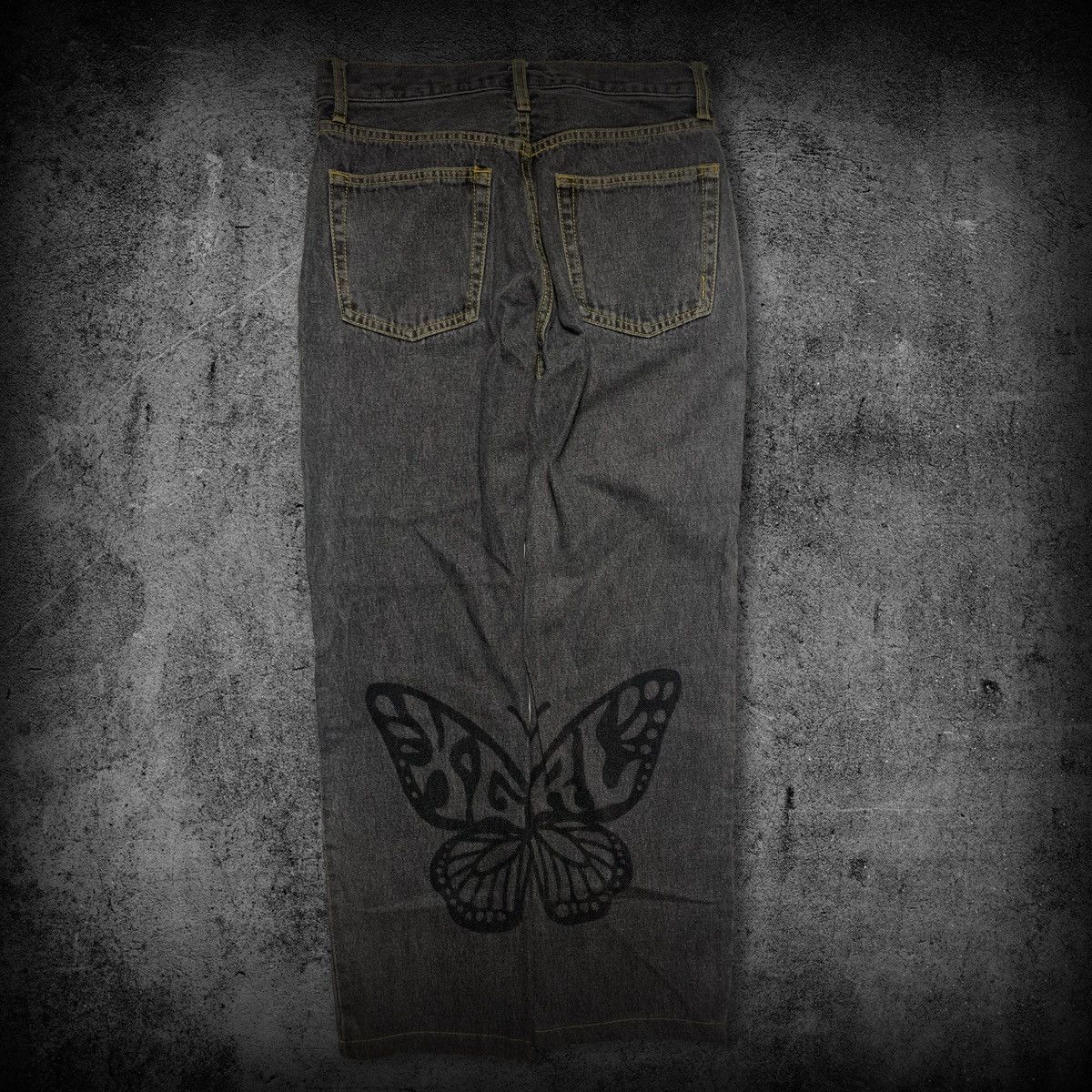 X-Girl X-Girl Butterfly Print Jeans Grey Y2K Low Rise Denim Size 28" / US 6 / IT 42 - 11 Thumbnail