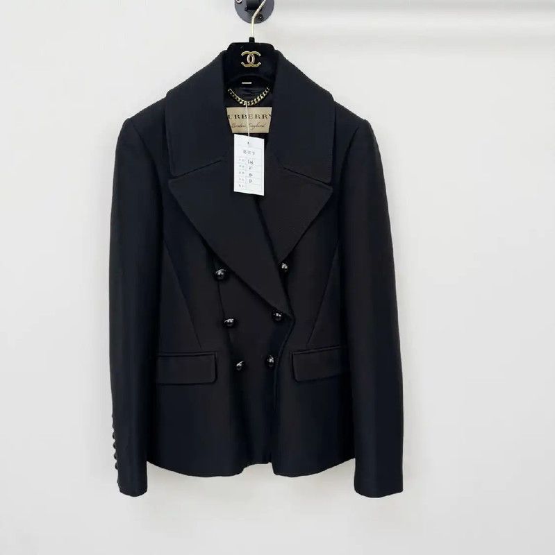 Burberry Burberry Women's Black Double-Breasted Coat Size S / US 4 / IT 40 - 1 Thumbnail