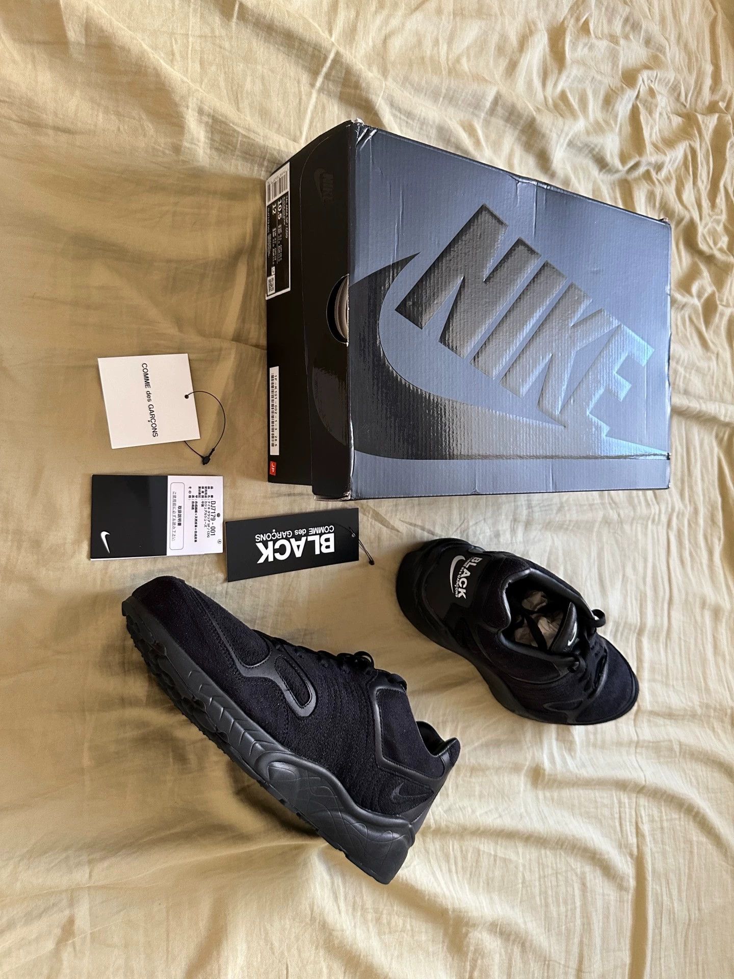 Nike CDG x Nike Zoom Talaria Low Unisex Black White Logo 44.5 Size US 10.5 / EU 43-44 - 1 Thumbnail