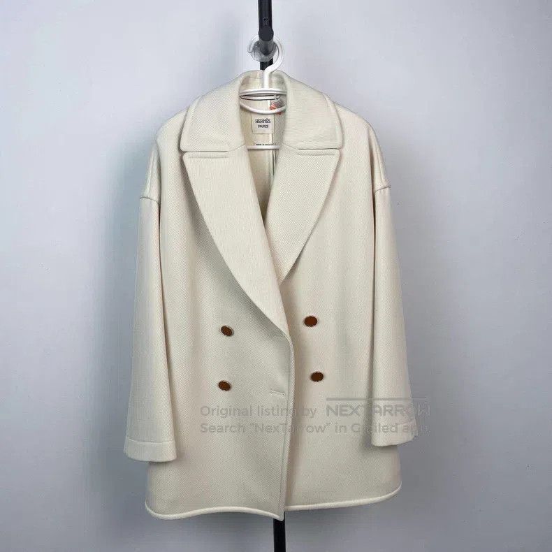 Hermes Hermes White short coat Size XXS / US 00 / IT 34 - 1 Thumbnail