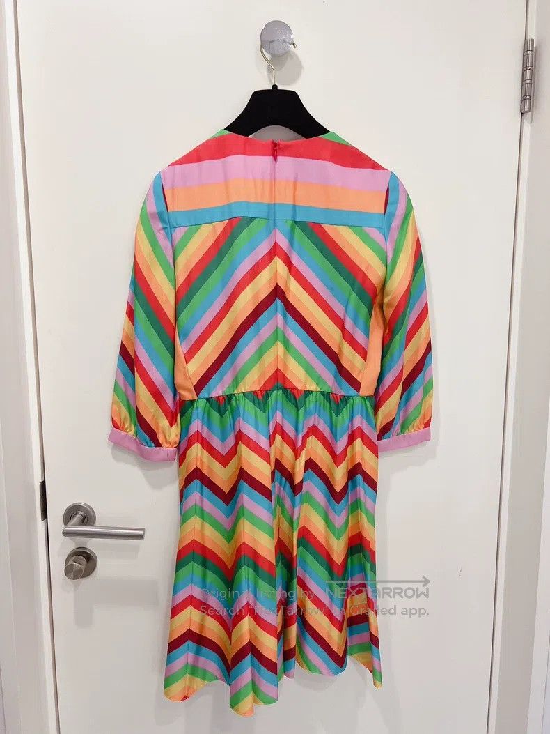 Valentino Valentino Rainbow silk dress Size M / US 6-8 / IT 42-44 - 2 Thumbnail