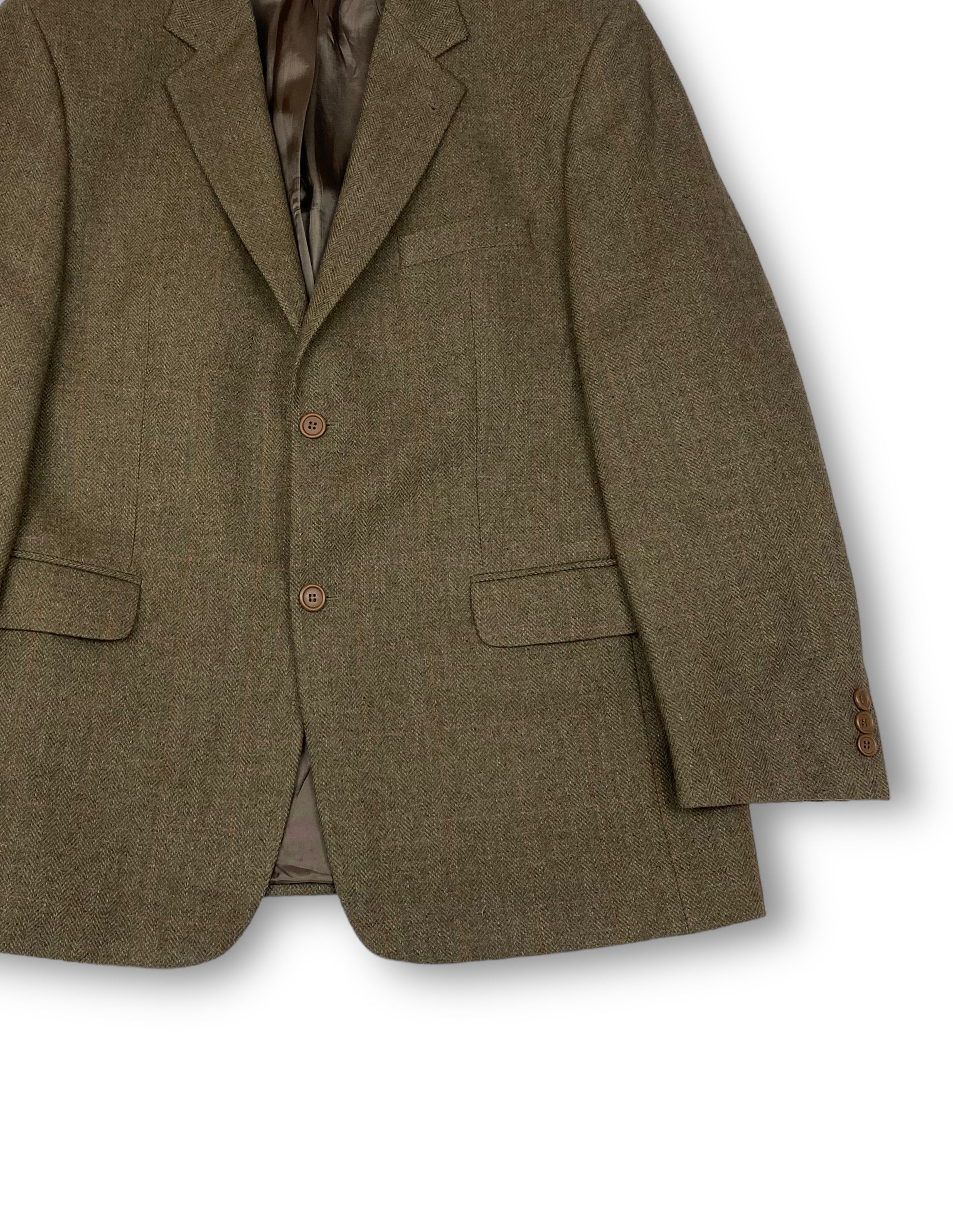 Vintage Vintage SKOPES Light Brown Tweed Blazer M571 Size 42S - 2 Thumbnail