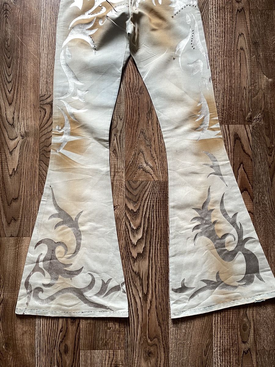 Miss Sixty Vintage Miss Sixty Jeans Flared Distressed 00s Low Rice Size 25" / US 0 / IT 36 - 8 Thumbnail