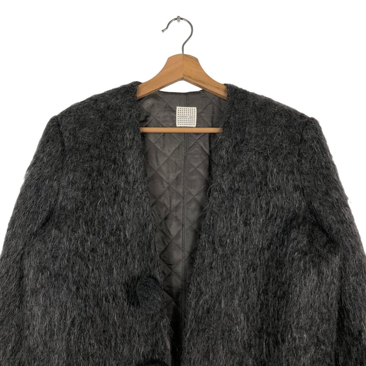 Japanese Brand 🔥Rich Grey - Mohair Wool Long Jacket Kaneko Isao Japan Size US M / EU 48-50 / 2 - 3 Thumbnail