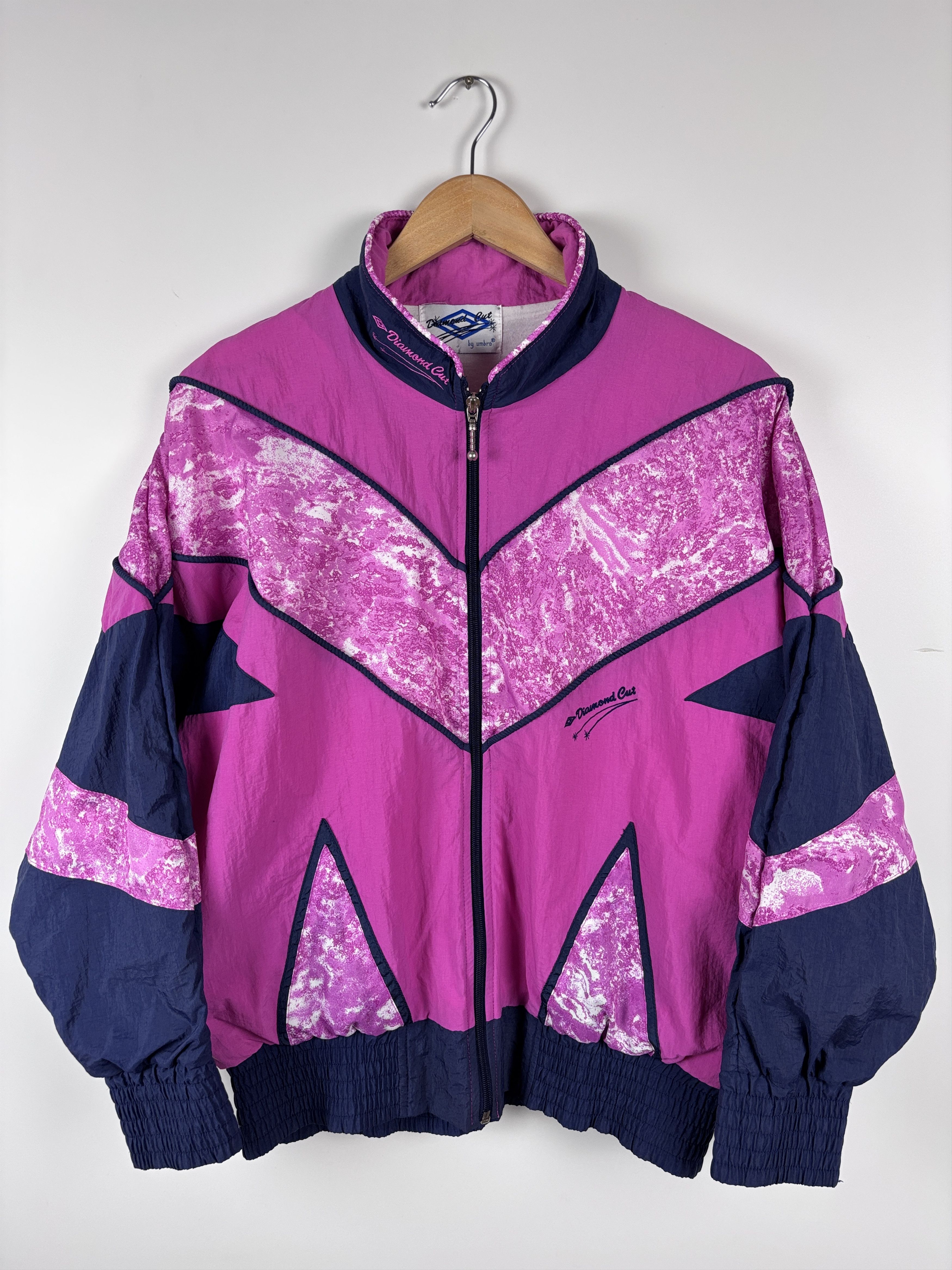 Umbro × Vintage 90s Diamond Cut by Umbro Track Jacket Womens Size 12 Size M / US 6-8 / IT 42-44 - 1 Thumbnail