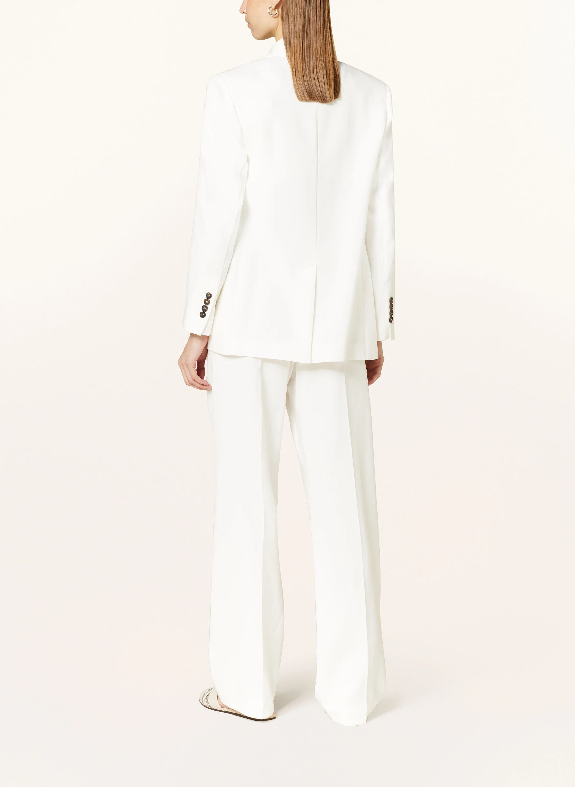 Brunello Cucinelli o1w1db10825 Woven Jacket Wool in Open White Size M / US 6-8 / IT 42-44 - 3 Thumbnail