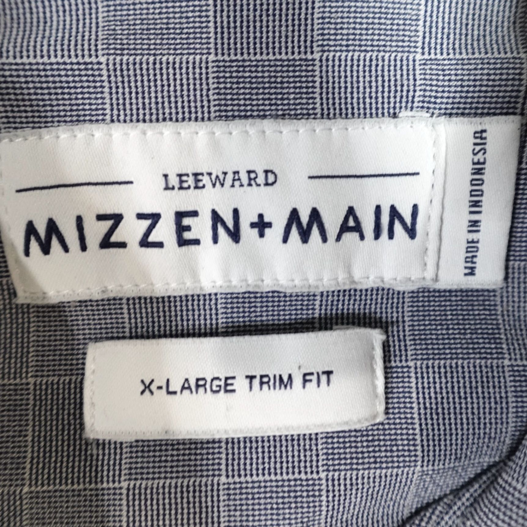 Mizzen+Main Mizzen+Main Shirt XL Blue Gray Plaid Trim Performance Button-Up Long Sleeve Collared Men Size US XL / EU 56 / 4 - 3 Thumbnail